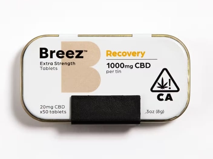 Extra Strength Tablet Tins (Recovery, 1000 MG CBD) - Breez -  - $89.99 - Edibles