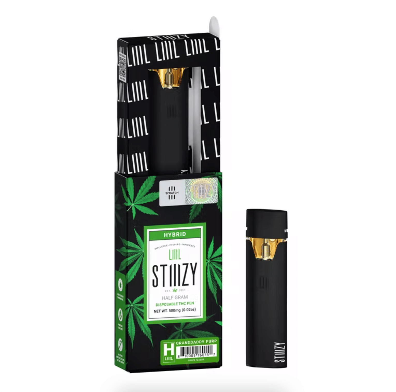 LIIIL Granddaddy Purp .5g Disposable - STIIIZY -  - $18.25 - Disposable Vapes