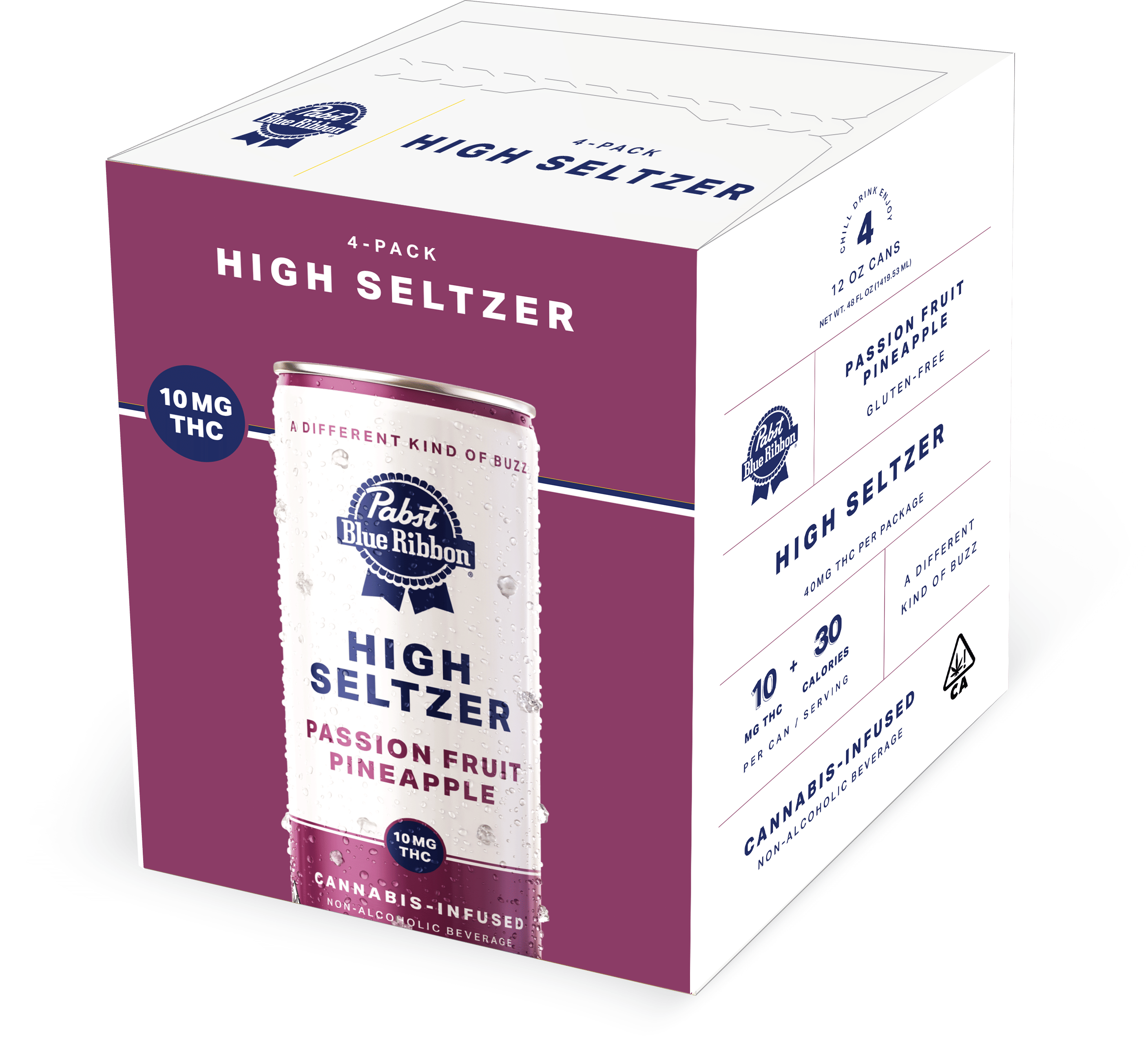 $22.14 4PK Pabst Blue Ribbon High Seltzer - Pabst Blue Ribbon - STRAWBERRY KIWI - $15.99 - Edibles