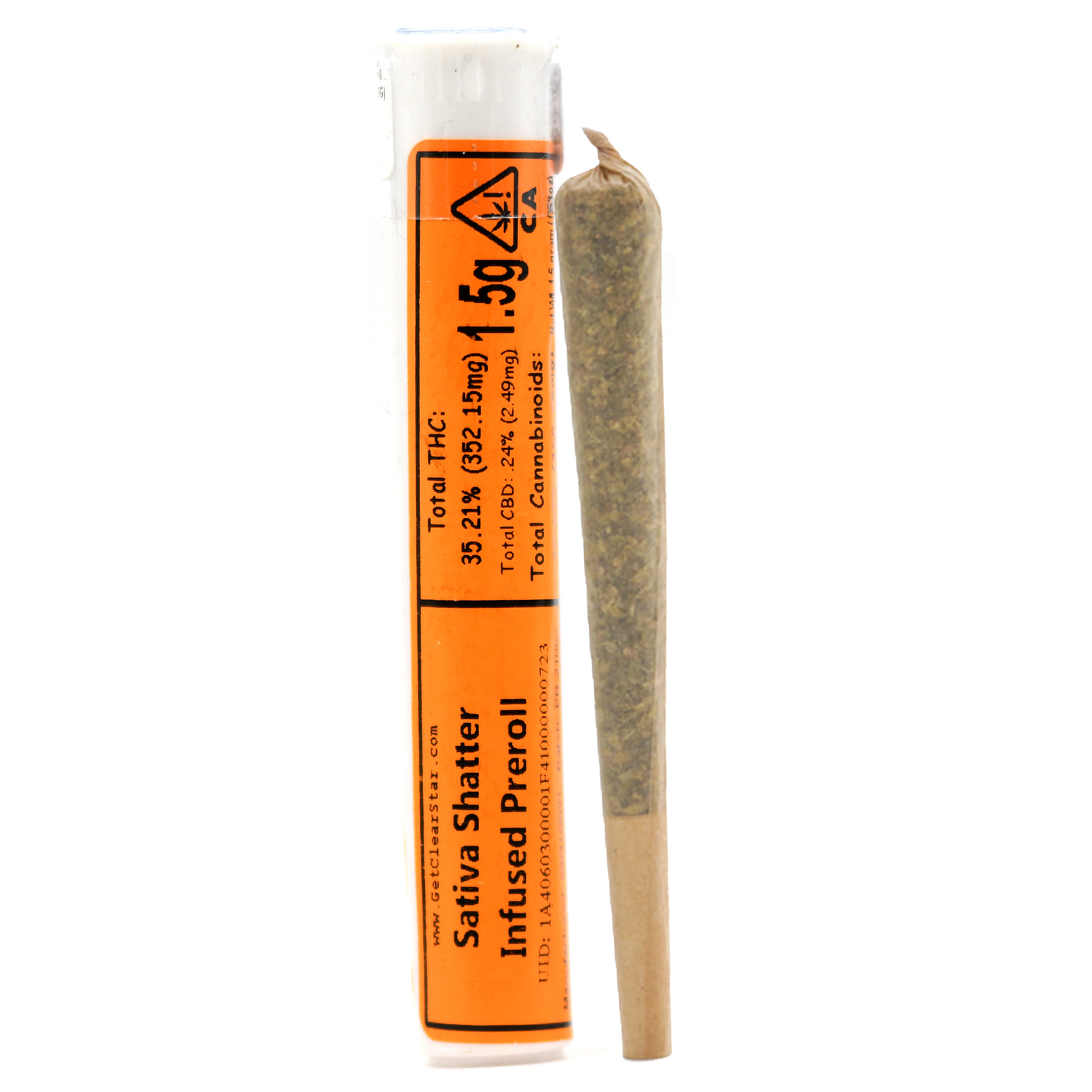 Clear Star Sativa Shatter Preroll 1.5g **B2G1 EVERYDAY** **SPECIAL PRICING** - Clear Star - Sativa Shatter Pre-Roll 1.5G - $9.61 - Prerolls
