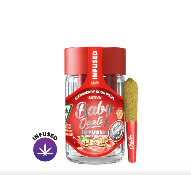Jeeter Baby | .5gx5pk - Strawberry Sour Diesel - INFUSED Pre-Rolls - Sativa - Jeeter -  - $35 - Pre-Rolls