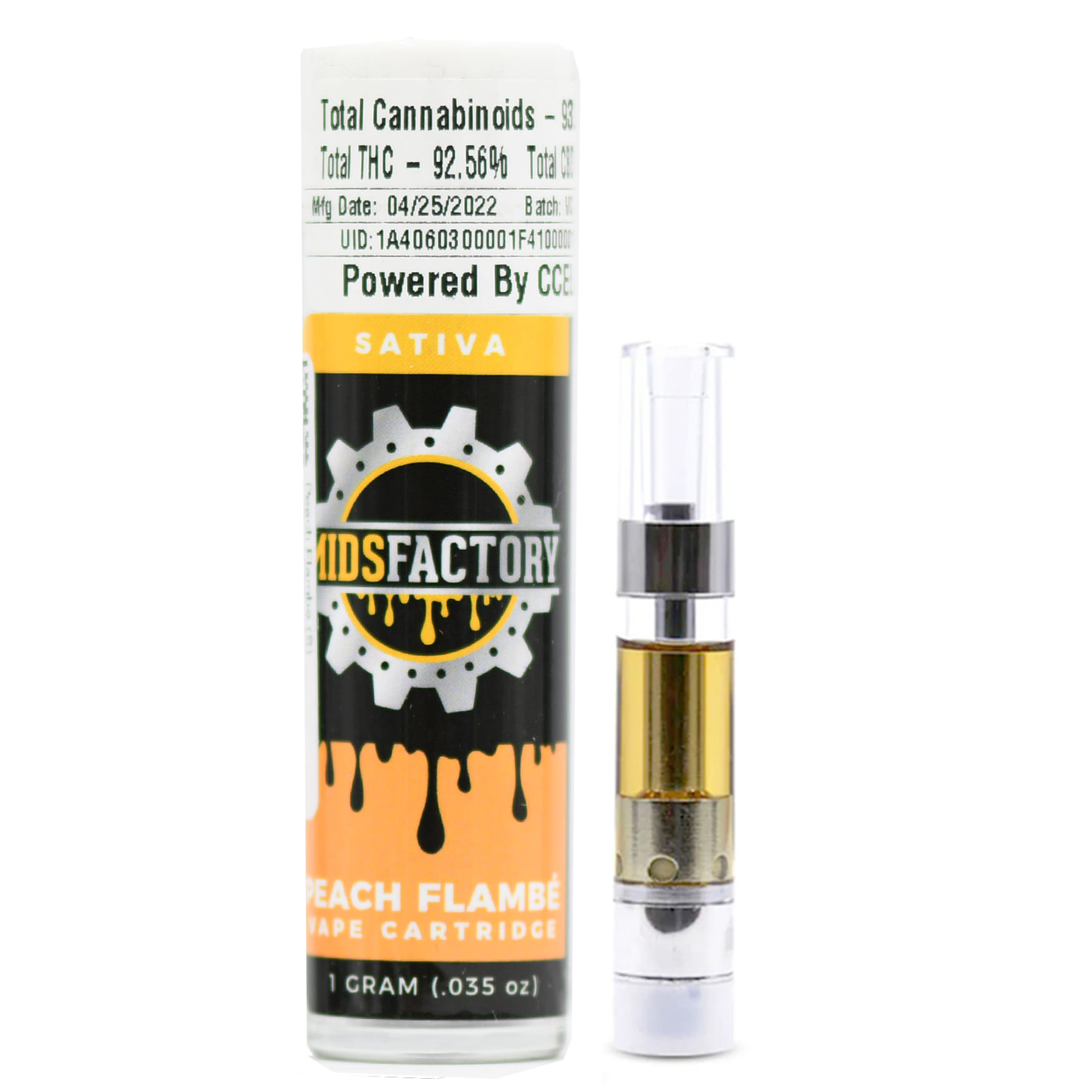 Peach Flambe (S) 1g - Midsfactory - Peach Flambe (S) - $18 - Vape Cartridge