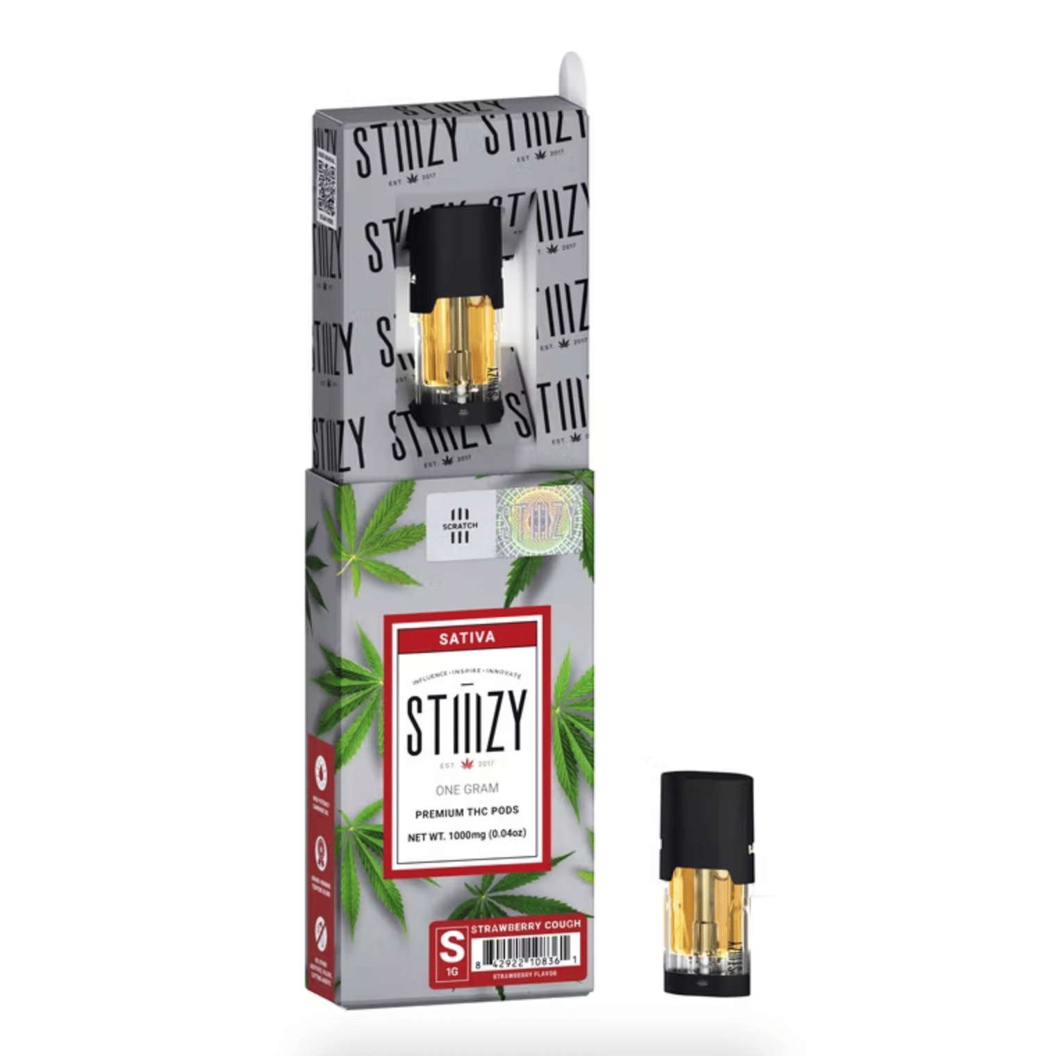 Strawberry Cough 1g STIIIZY Pod - STIIIZY -  - $30 - Cartridges