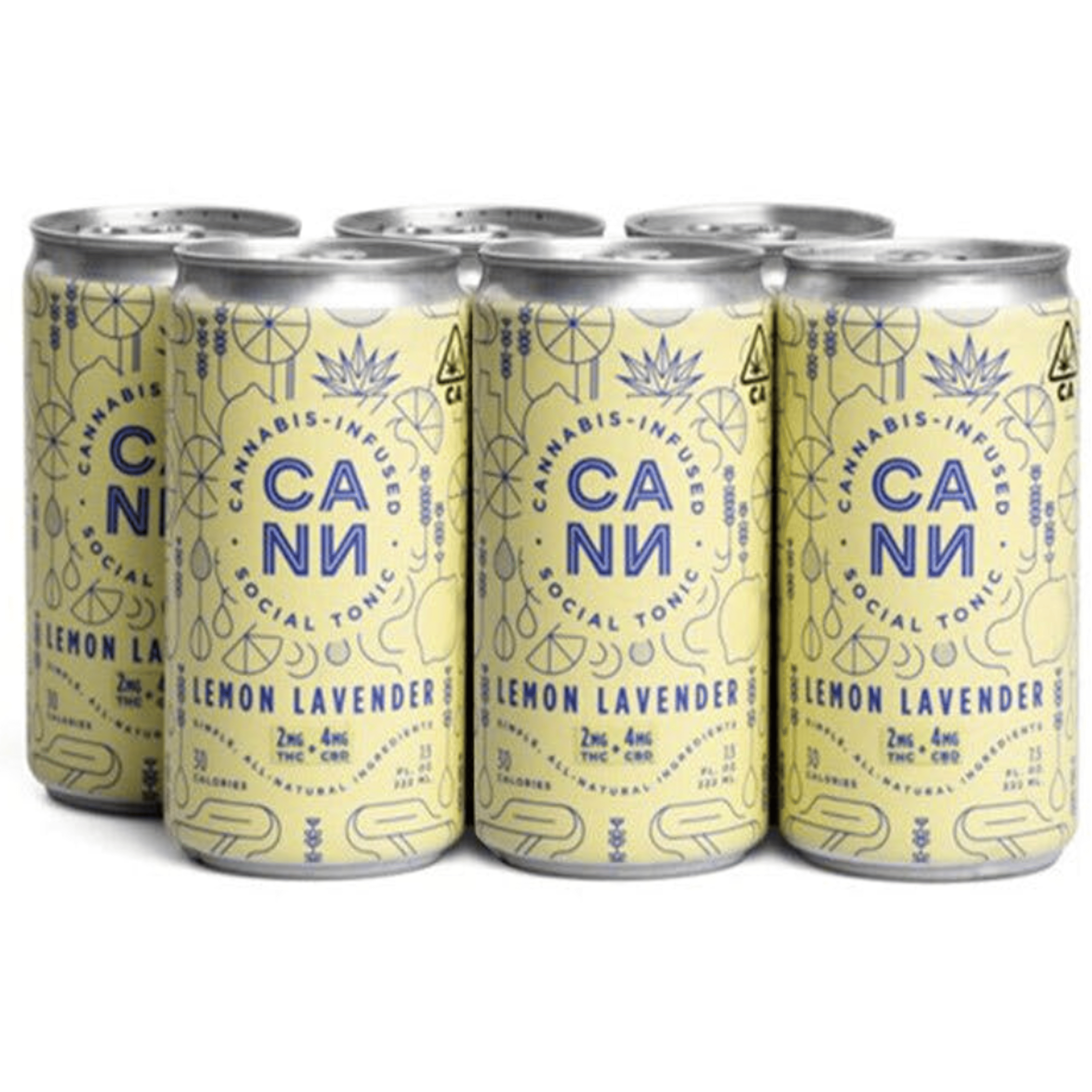 Lemon Lavender 2mg THC/4mg CBD 6pk - CANN Drink - - $26 - Drinks