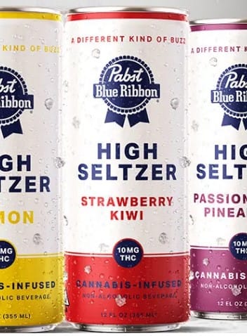 Pabst Blue Ribbon — High Strawberry Kiwi Seltzer Single Can