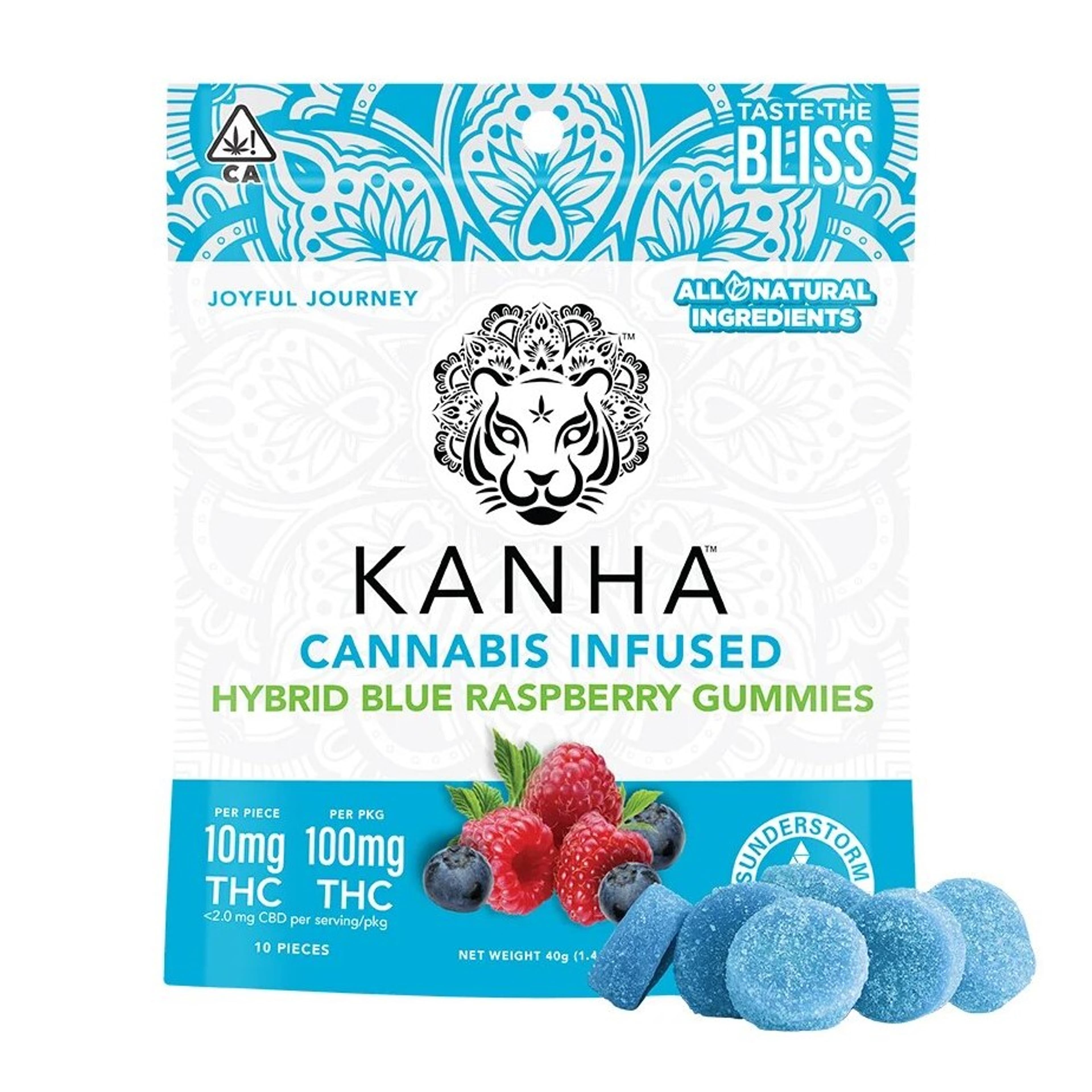 Blue Raspberry Gummies - Kanha - - $15 - Edibles