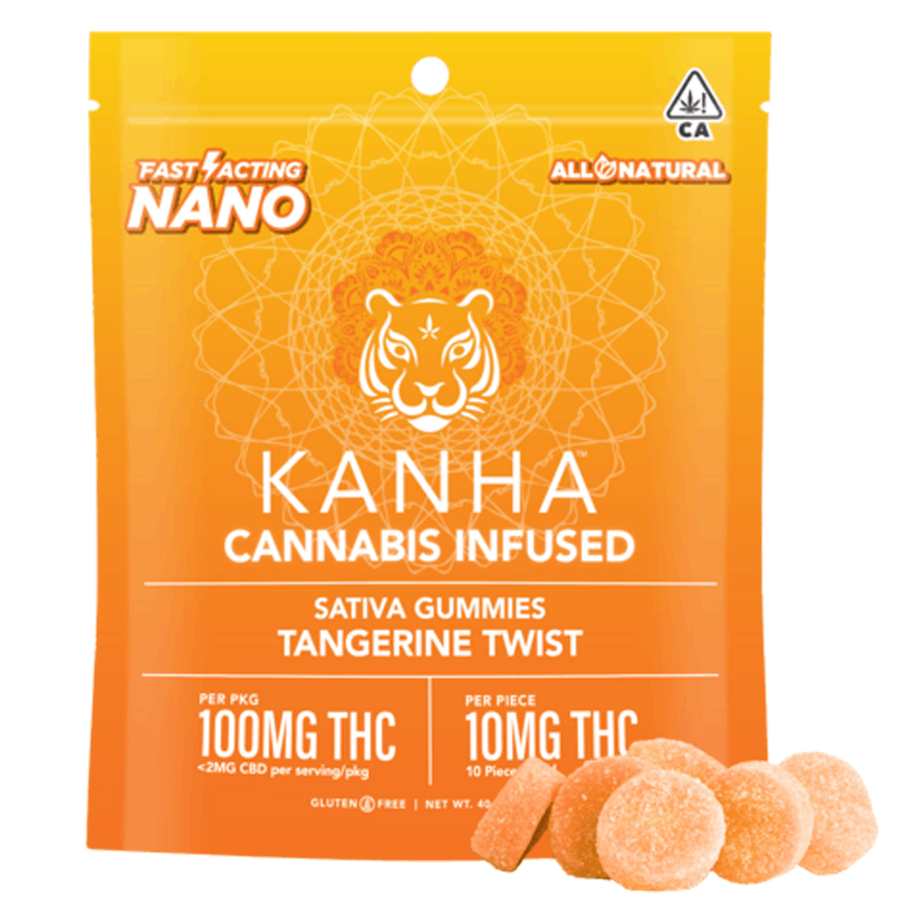 Tangerine Twist (S) NANO - Kanha Gummies - Tangerine Twist (S) - $18 - Edibles