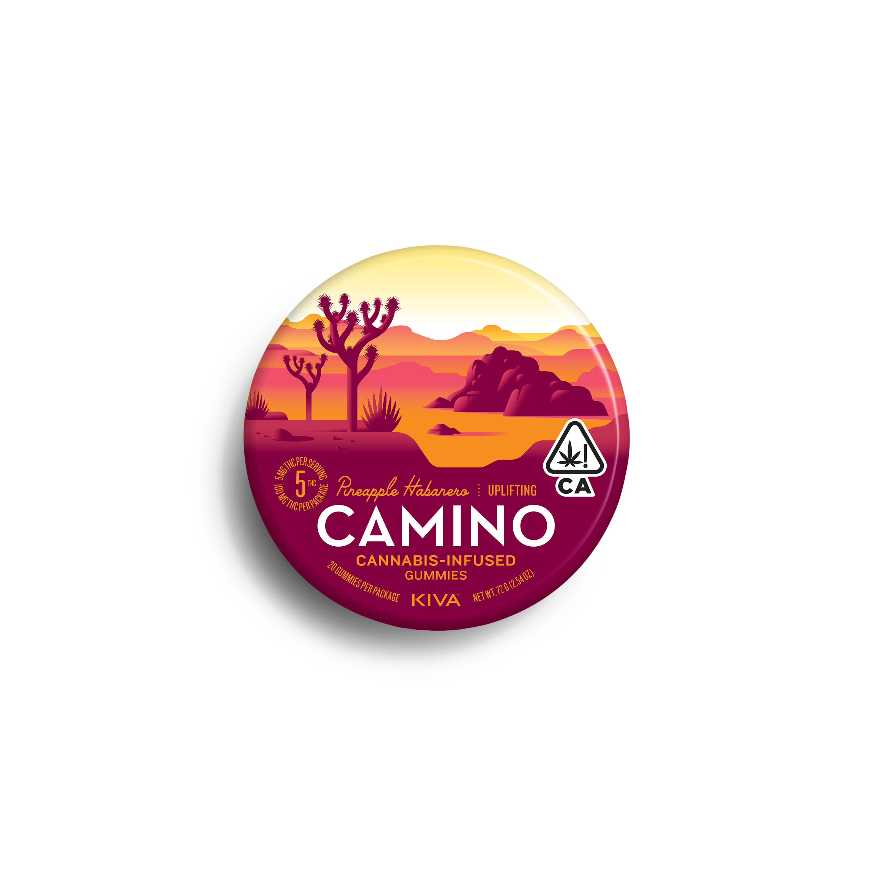 Camino Uplifting Pineapple Habanero Gummies - Kiva -  - $25 - Edibles