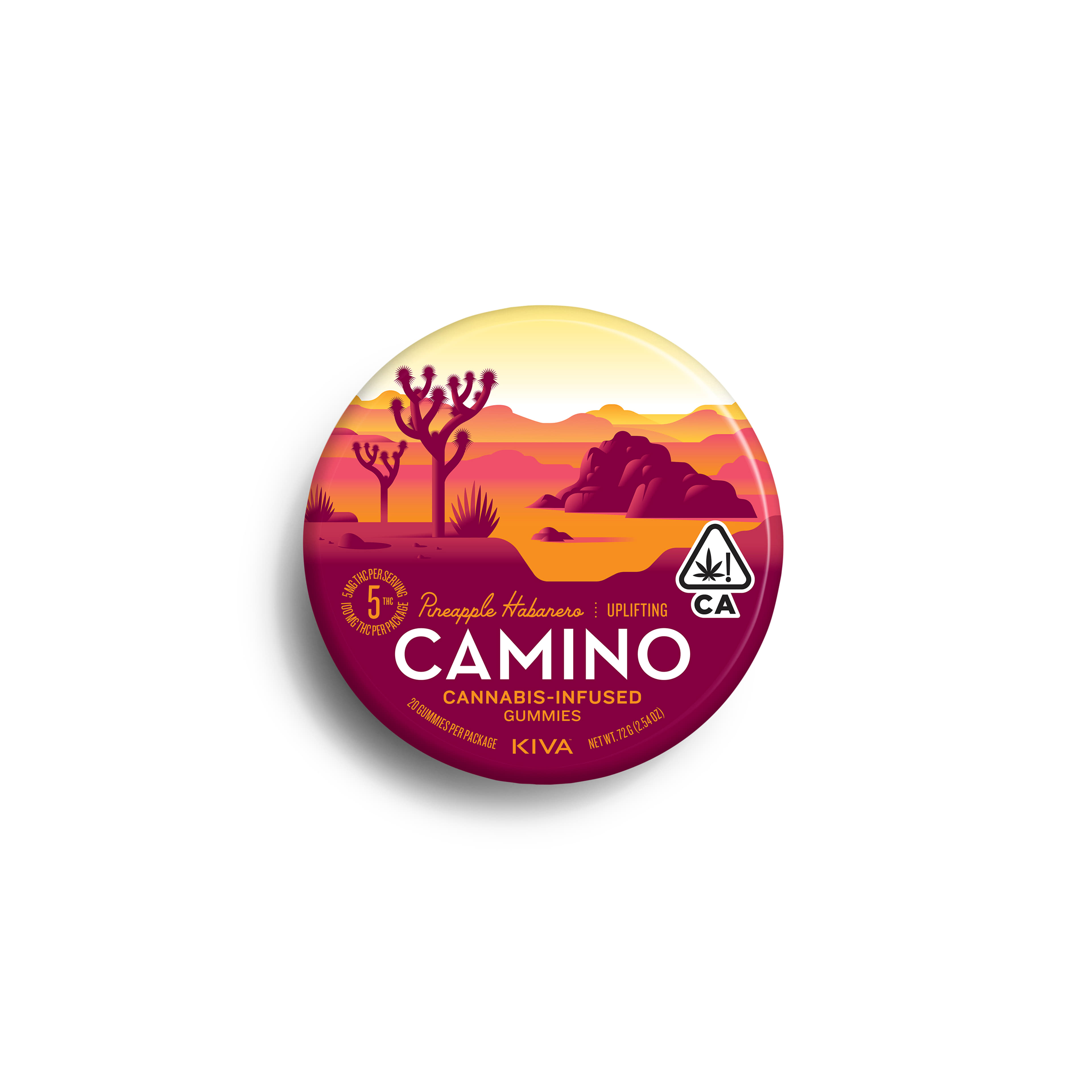 Camino Uplifting Pineapple Habanero Gummies - Kiva - - $25 - Edibles