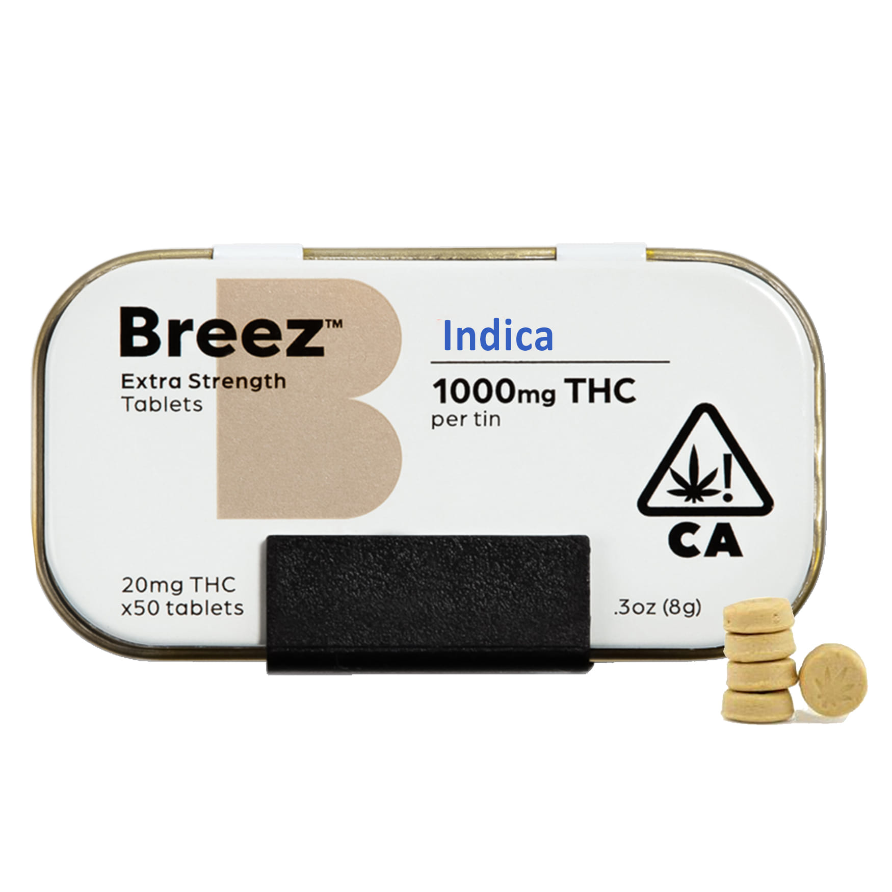 Breez — Extra Strength Indica 1000mg Tablet Tin (20mgx50)