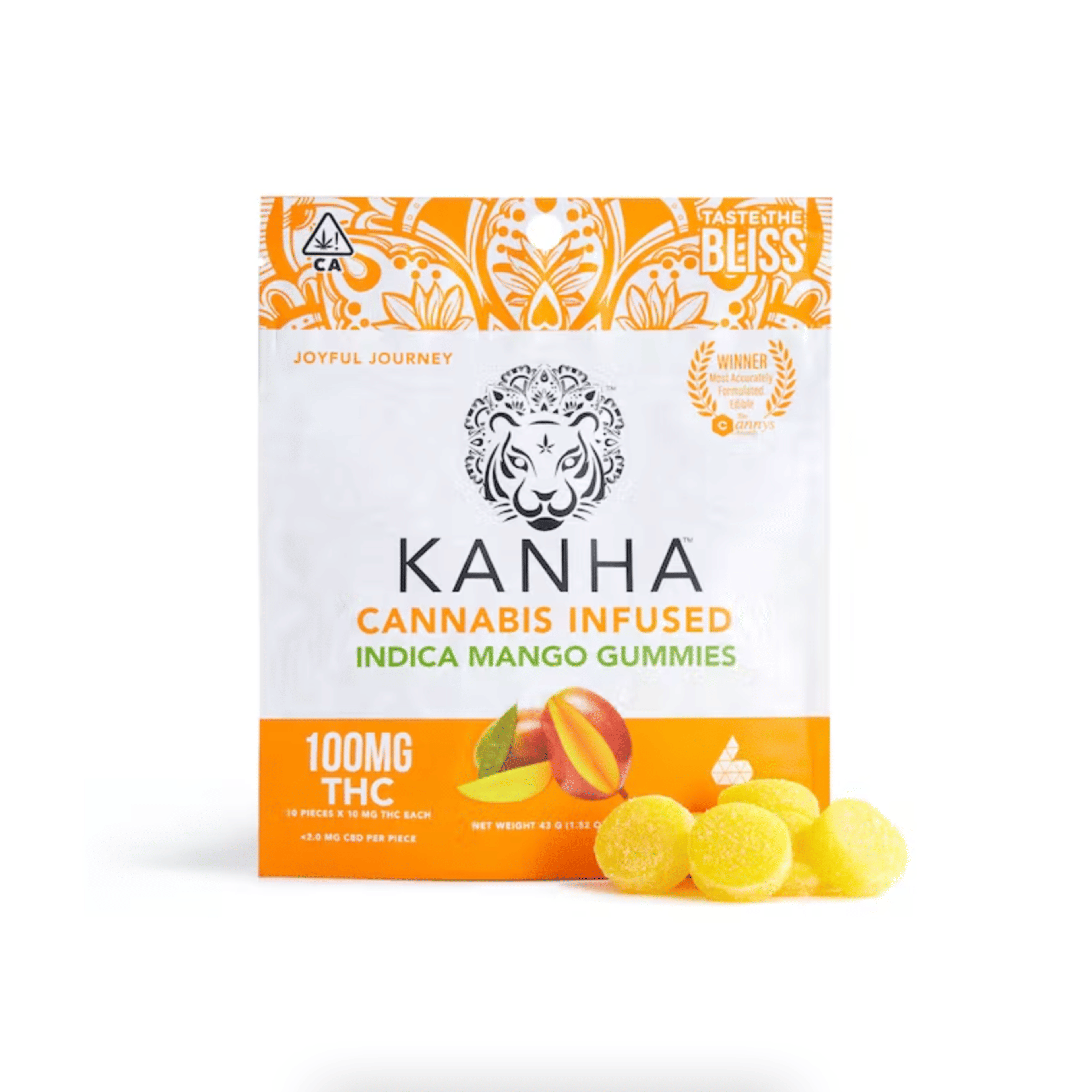 Kanha - Classic Indica Mango 100mg - 10ct - KANHA - - $17.50 - Edibles