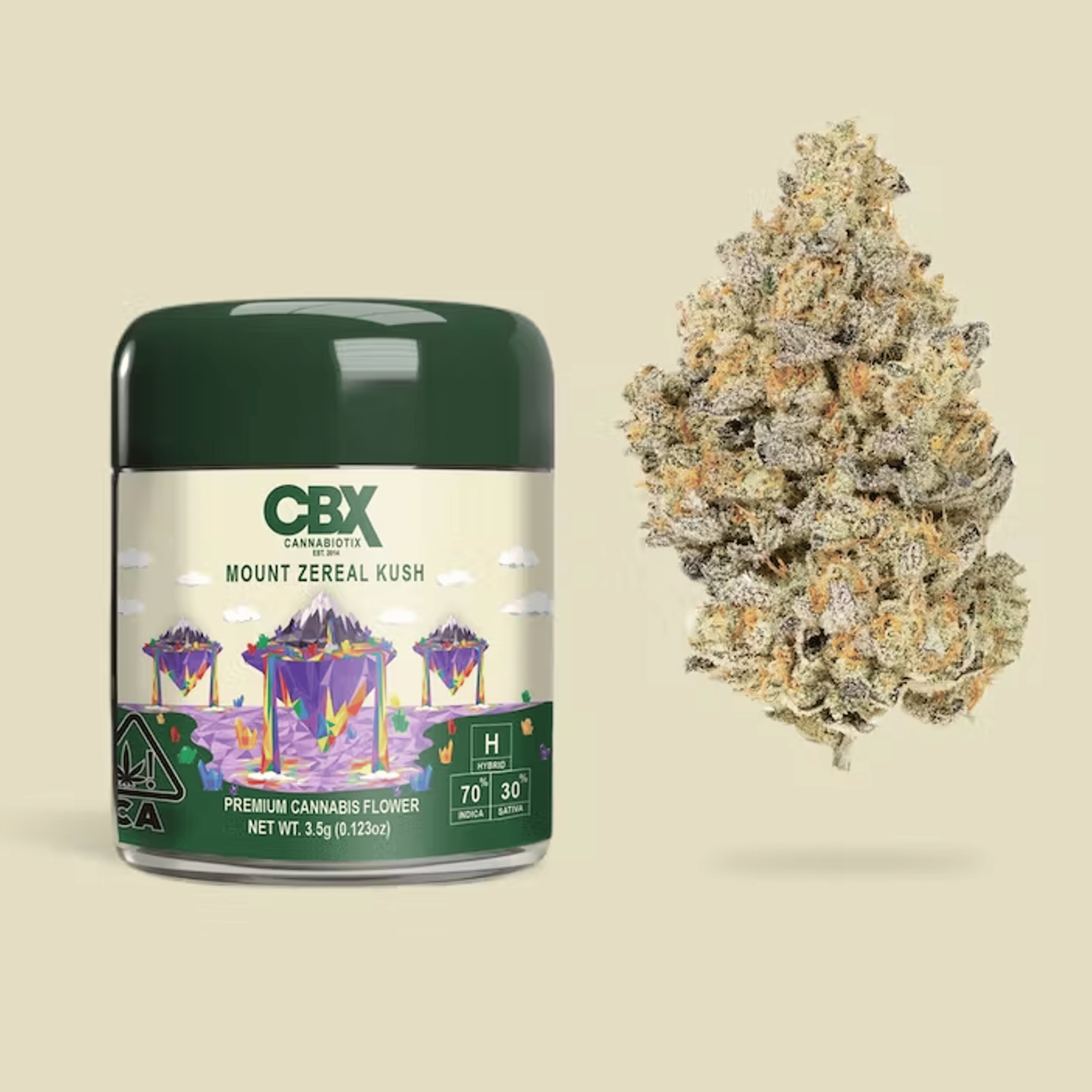 Mount Zereal Kush 3.5g - CBX - - $62 - Flowers