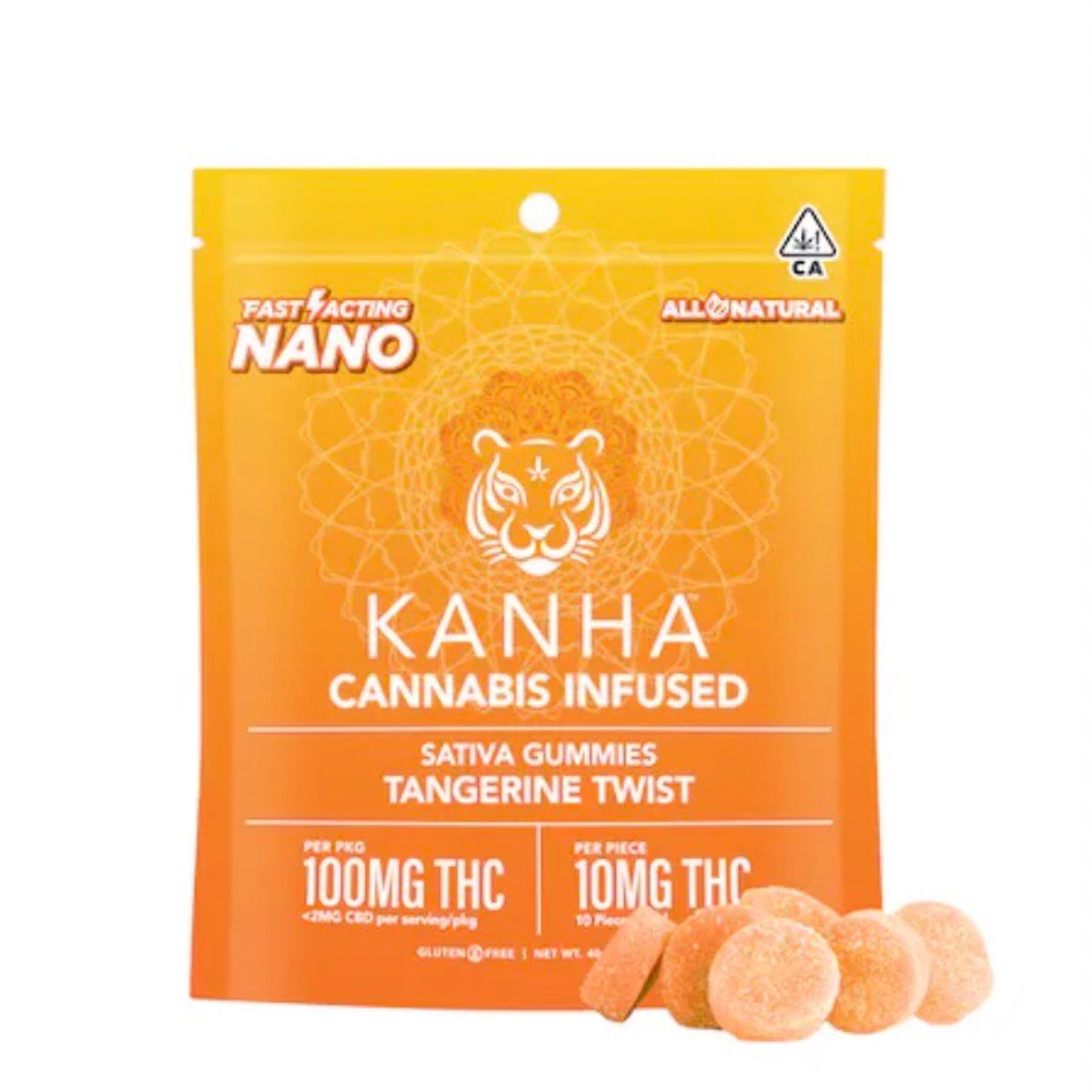 Tangerine Twist NANO Gummies - Kanha - 10 Piece - $21 - Edibles