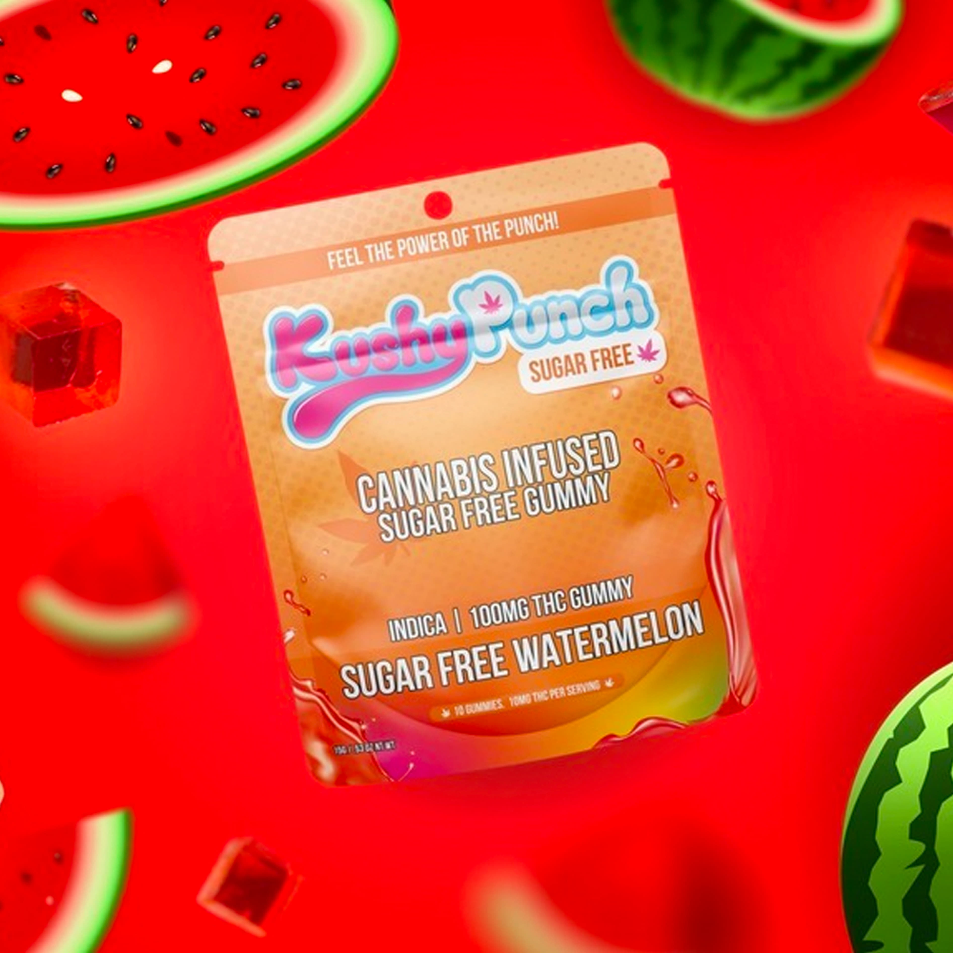 Kushy Punch Gummies | Sugar Free Watermelon - Indica - Kushy Punch - - $11.57 - Edibles
