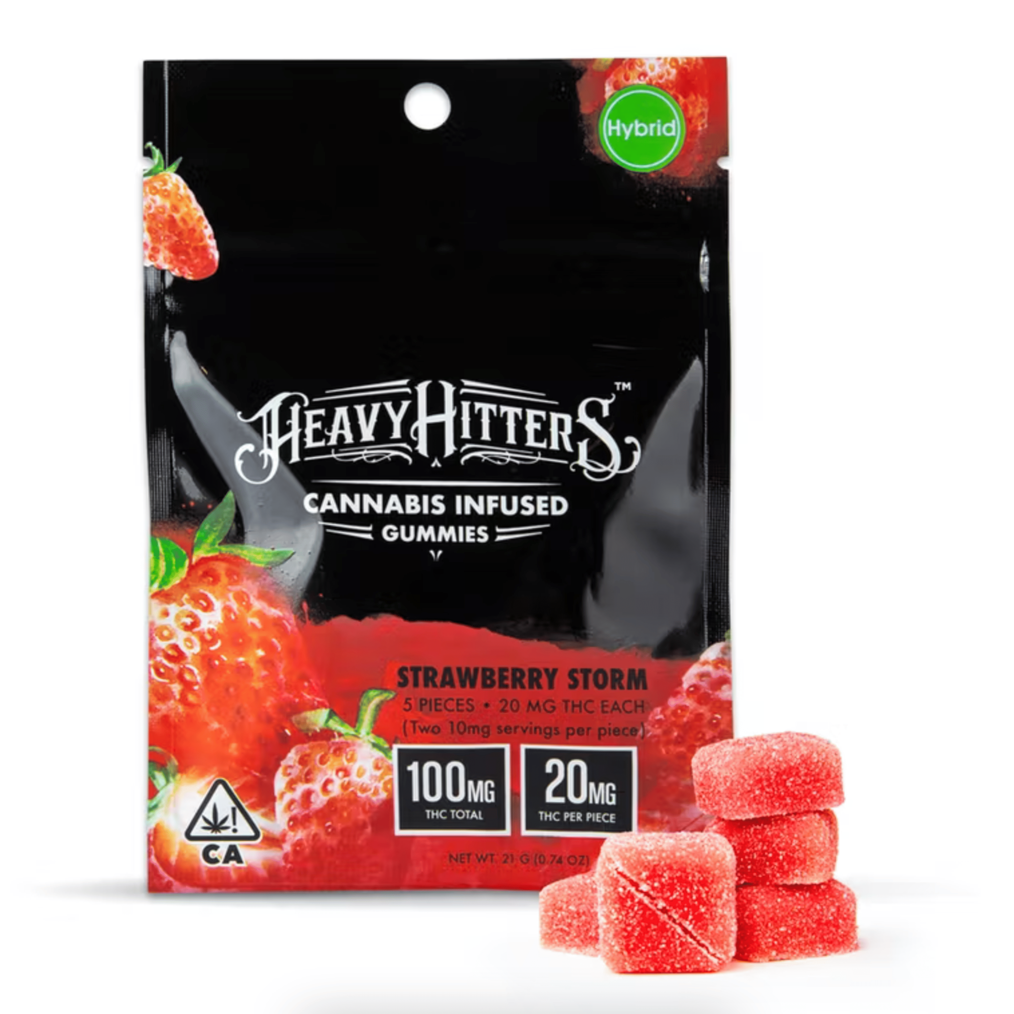 Heavy Hitters Strawberry Storm - 100mg - THC Gummy Pack - Heavy Hitters - - $25 - Edibles