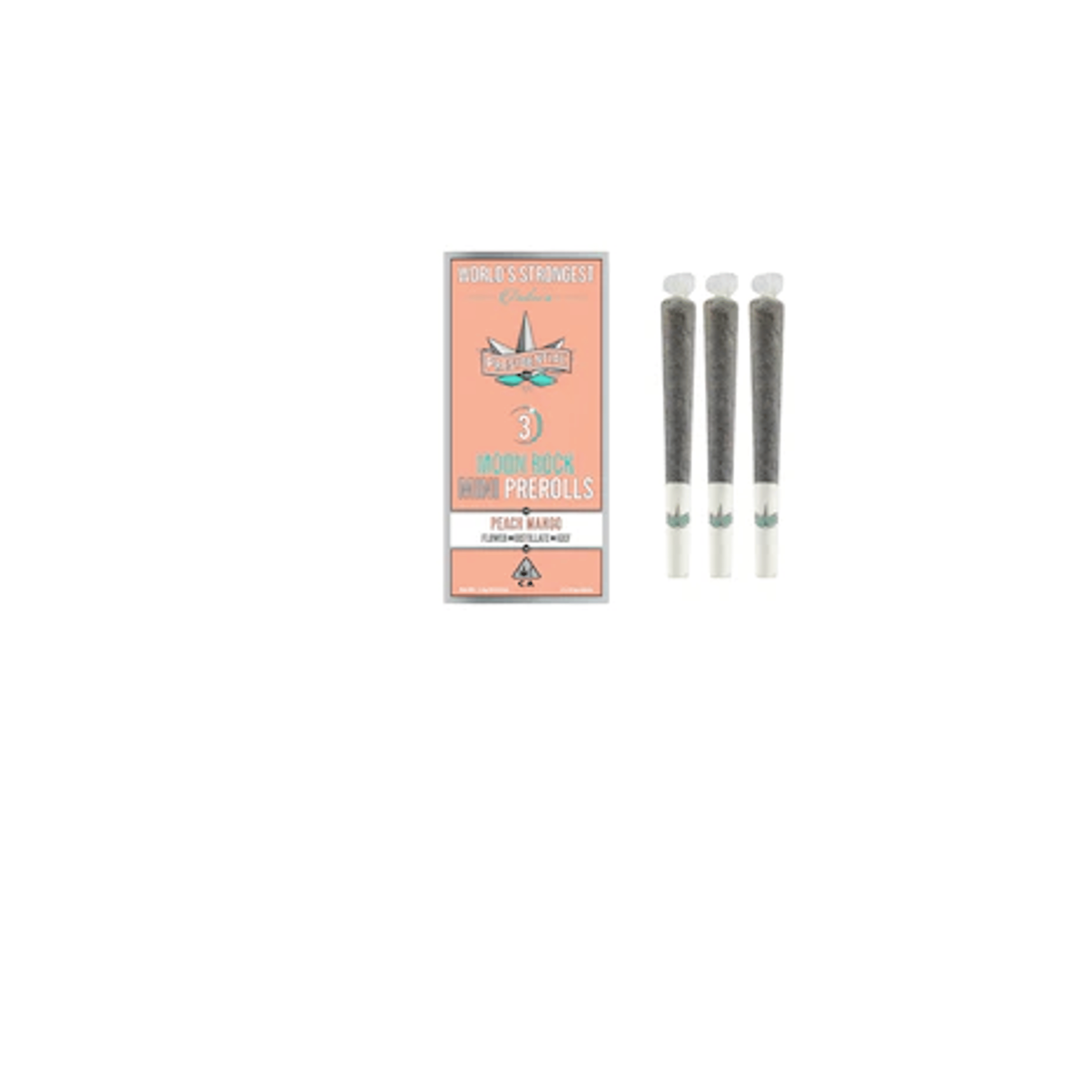 Presidential Mini | .5gx3pk - Peach Mango - Moon Rock Infused Pre-Rolls - Indica - Presidential - - $23 - Pre-Rolls