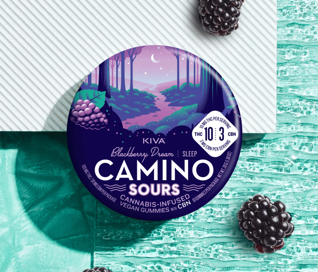 Camino Sours: Blackberry Sours (For SLEEP!) - Kiva Confections -  - $26 - Edibles