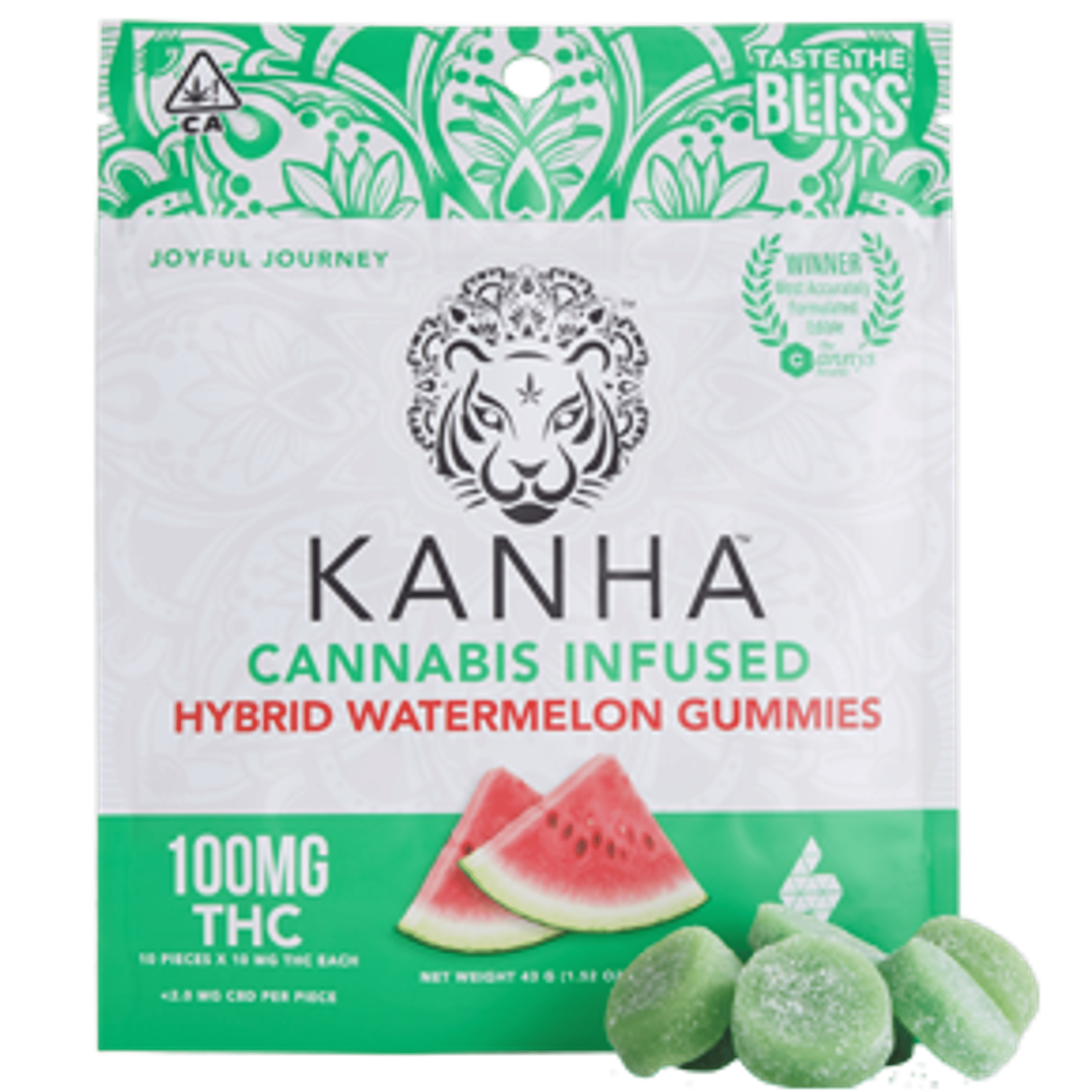 Watermelon Gummies 100mg - Kanha - Gummies - $14 - Edible