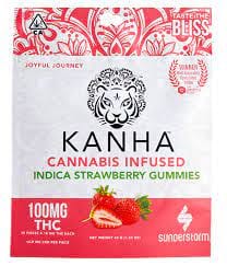Strawberry Gummies 100mg - Kanha - Gummies - $14 - Edible