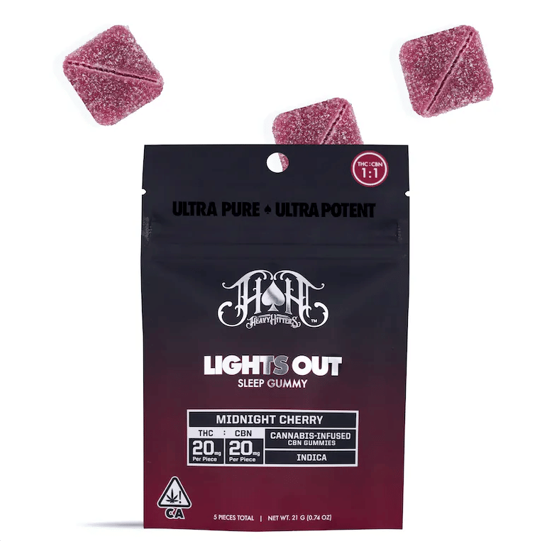 Heavy Hitters Gummies | 1:1 THC:CBN Midnight Cherry - Heavy Hitters -  - $20 - Edibles
