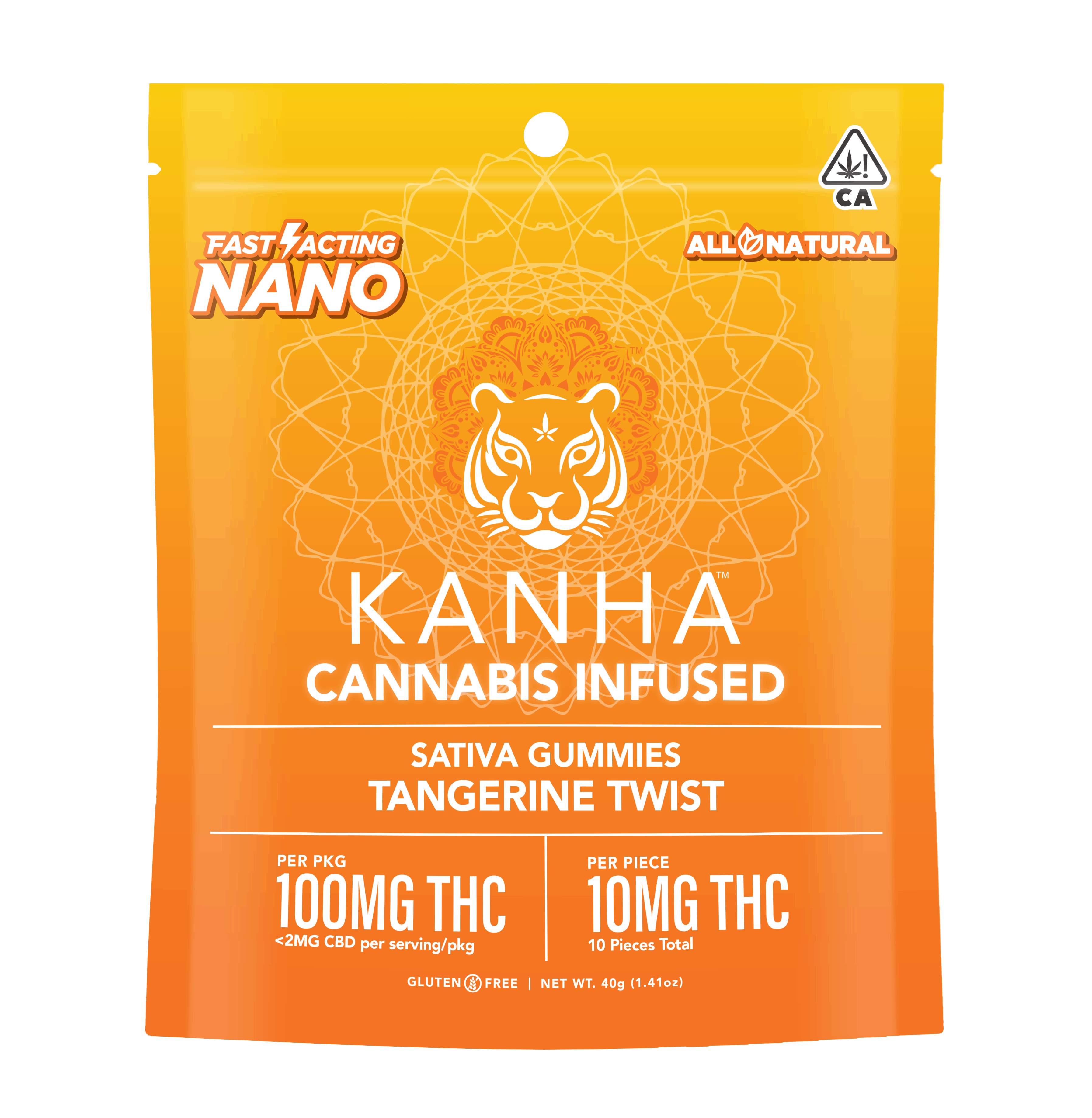 Sativa Tangerine Twist Nano Tech 100mg Gummies