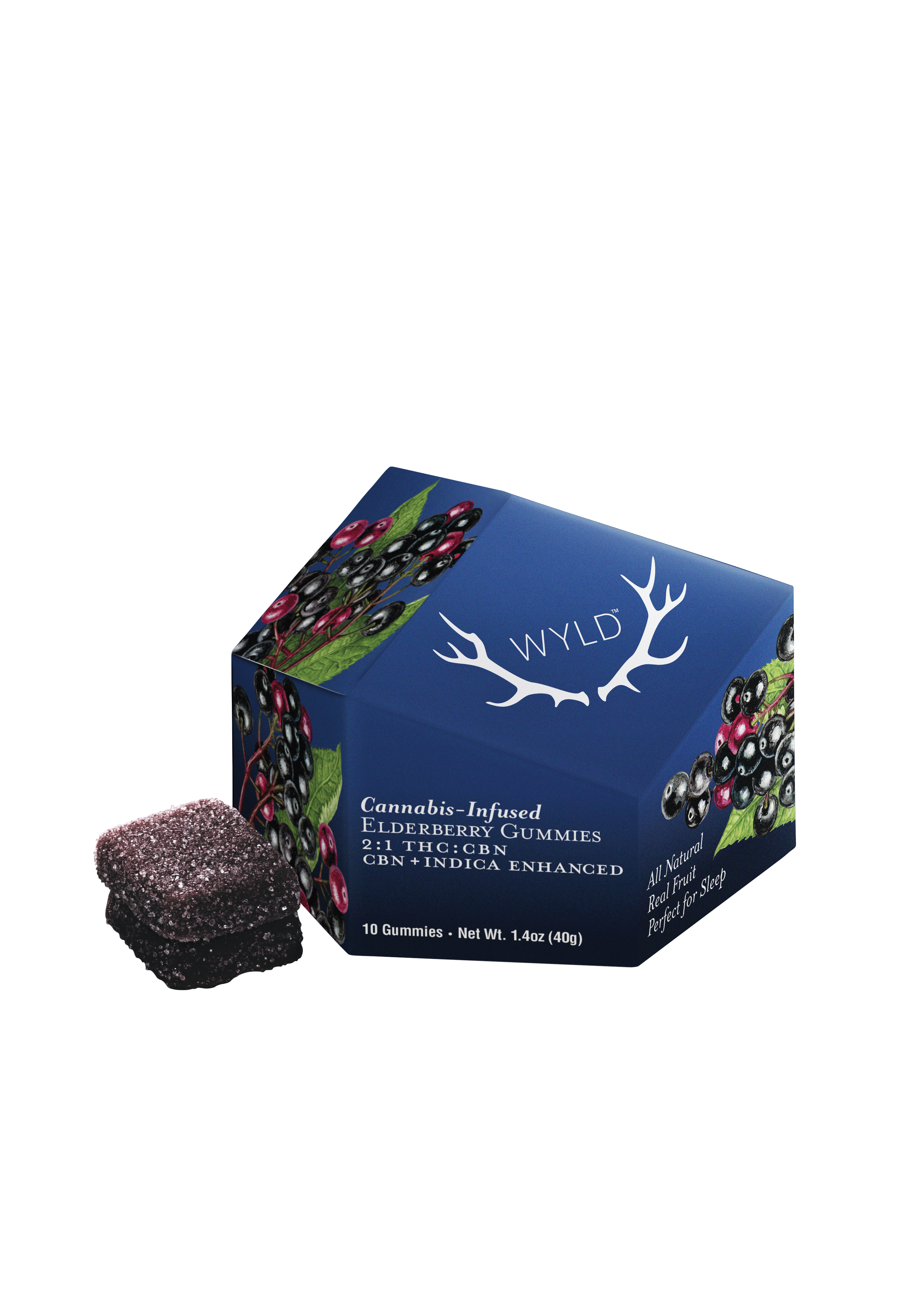 Elderberry CBN Enhanced Gummies - WYLD Edibles - 10 Piece - $21 - Edibles