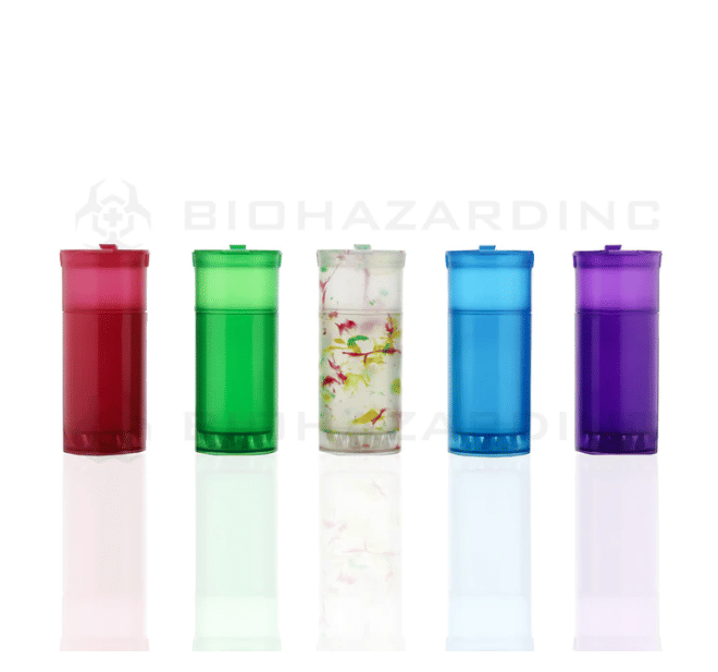 EZ Splitz Cap & Crusher Pop Top Bottle + Built-in Grinder 3.5 Grams - Biohazard -  - $5 - Paraphernalia