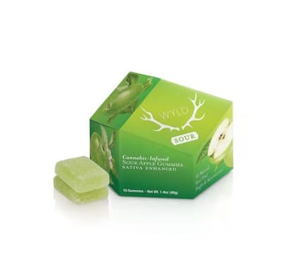 WYLD - Sour Apple - Gummies - 100mg THC - Wyld -  - $11.99 - Edibles