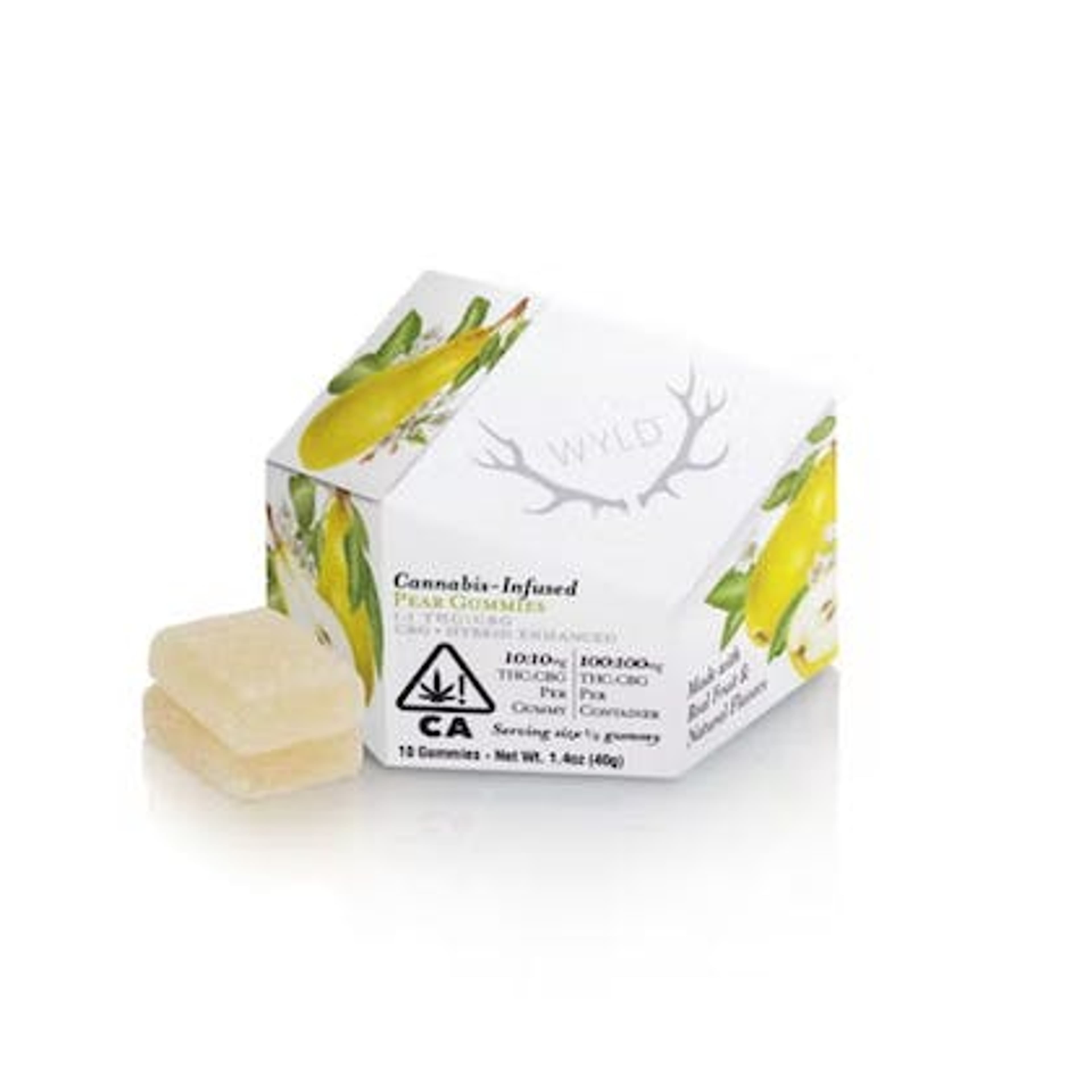 WYLD - Pear - Gummies - 100mg THC + 100mg CBG - Wyld - - $14.99 - Edibles