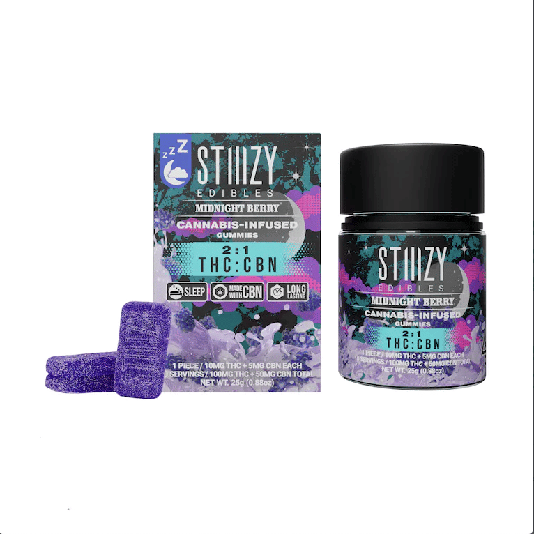 STIIIZY Gummies | 2:1 THC:CBN Midnight Berry - Indica - STIIIZY -  - $11 - Edibles