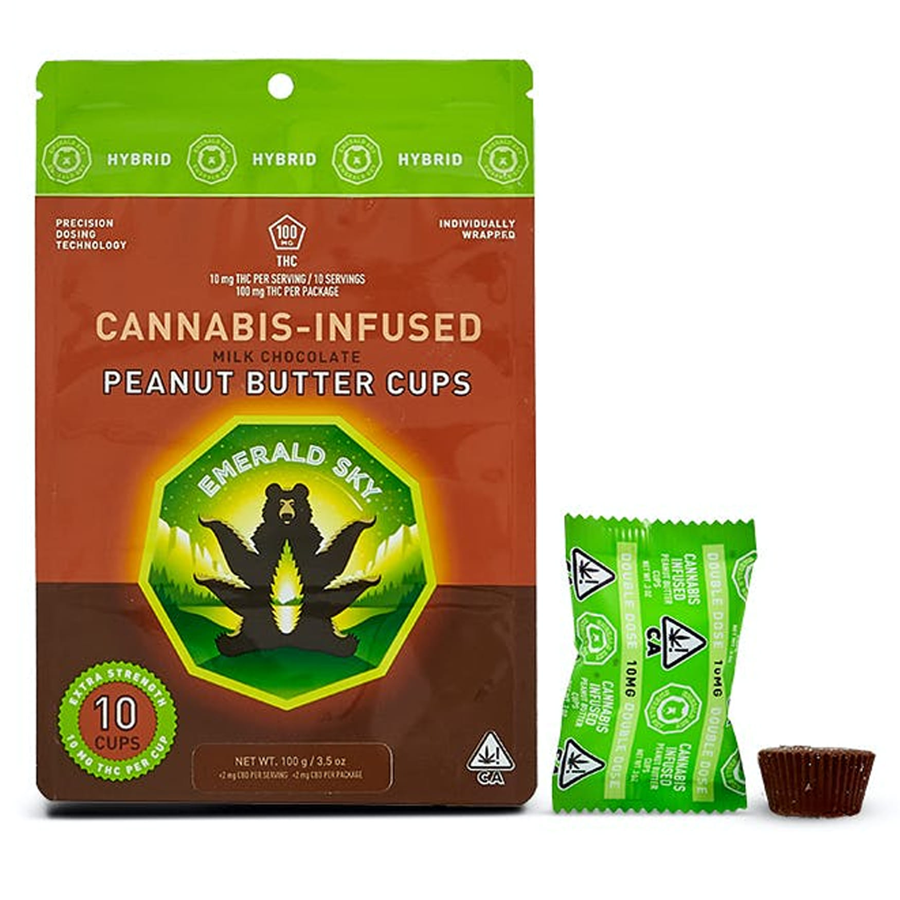 Hybrid Milk Chocolate Peanut Butter Cups 10pk - Emerald Sky - Hybrid Peanut Butter Cups - $16 - Edibles