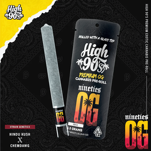 High 90's High Roller | 1.5g - Nineties OG - Pre-Roll - Indica