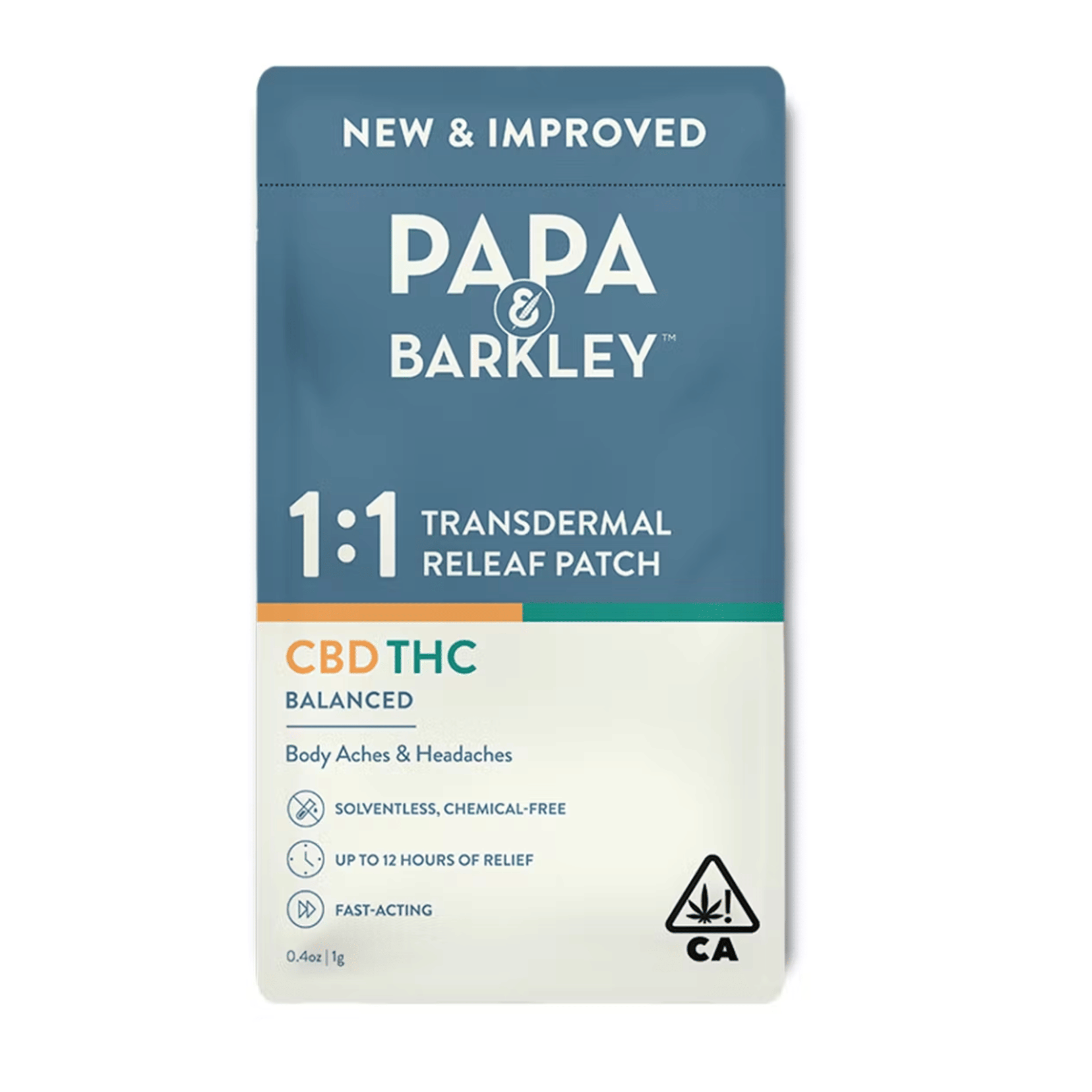Relief Patch 1CBD:1THC - Papa & Barkley - - $15 - Topicals