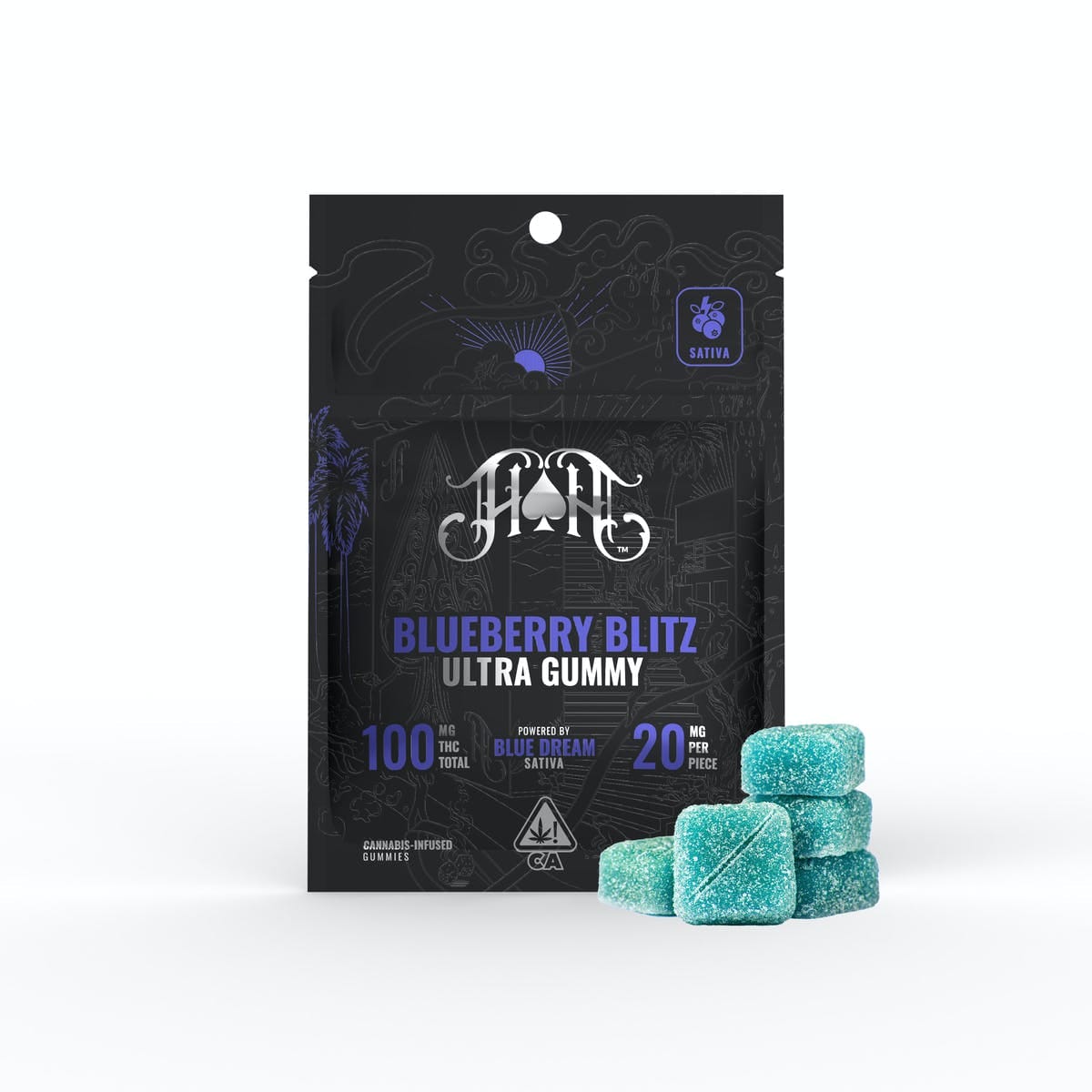 Blueberry Blitz Gummies - Heavy Hitters - 5 Piece - $20 - Edibles