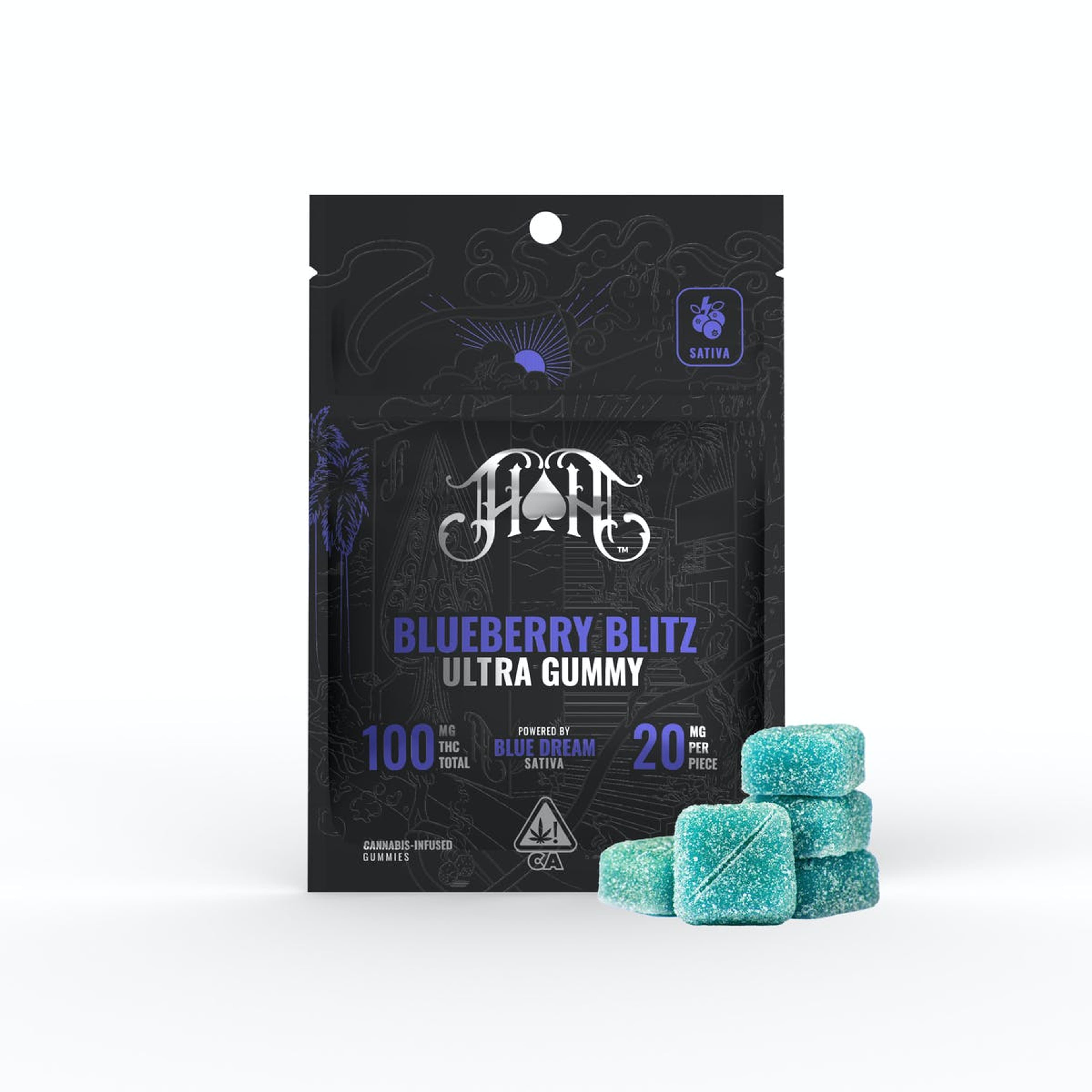 Blueberry Blitz Gummies - Heavy Hitters - 5 Piece - $20 - Edibles