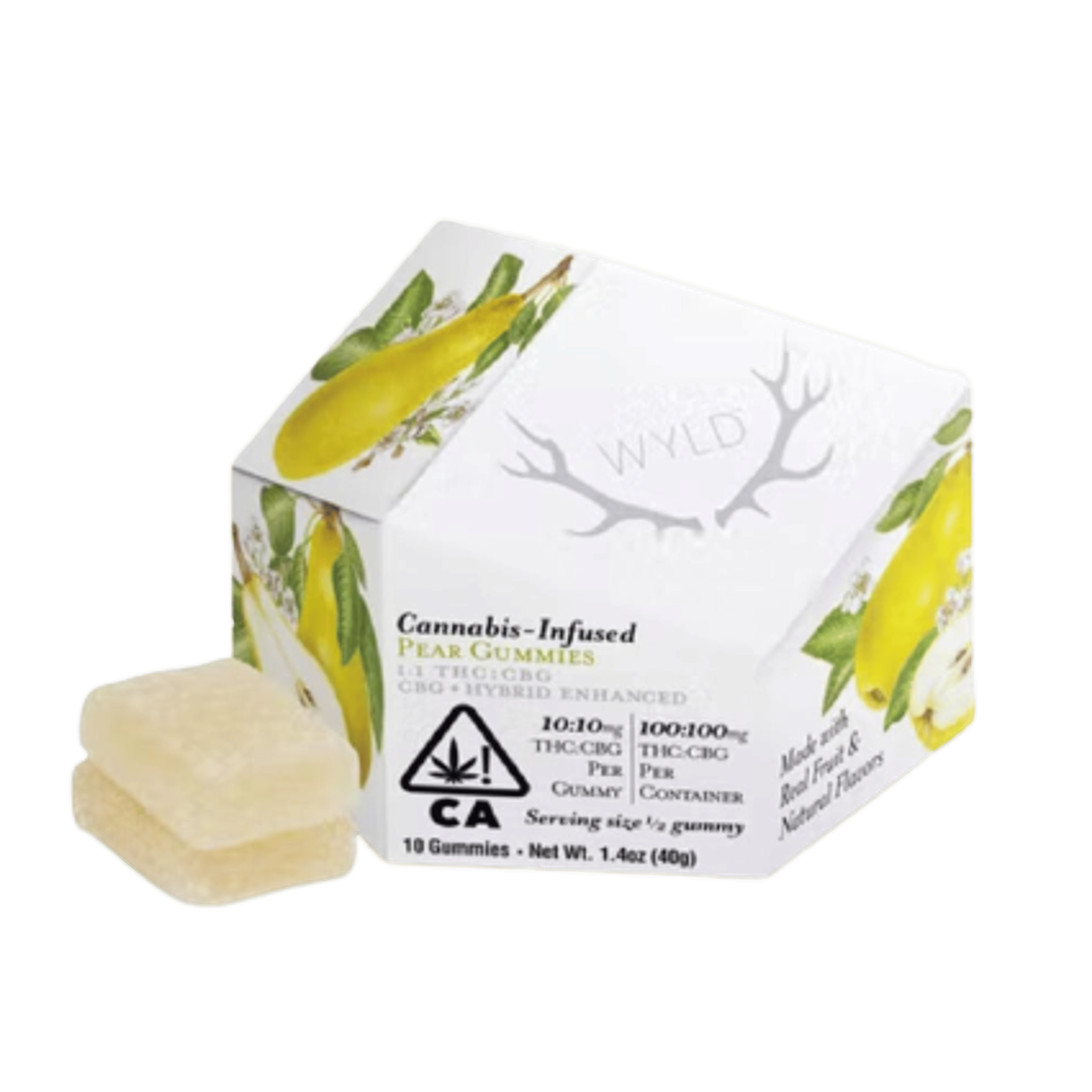 Pear 1:1 CBG Gummies - WYLD - - $20.99 - Edibles