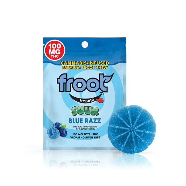 Froot Sour Gummy - Blue Razz (100mg)