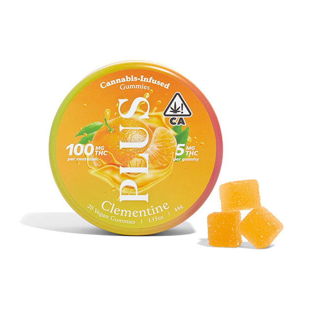 Plus Solventless Gummies - Clementine (100mg THC)