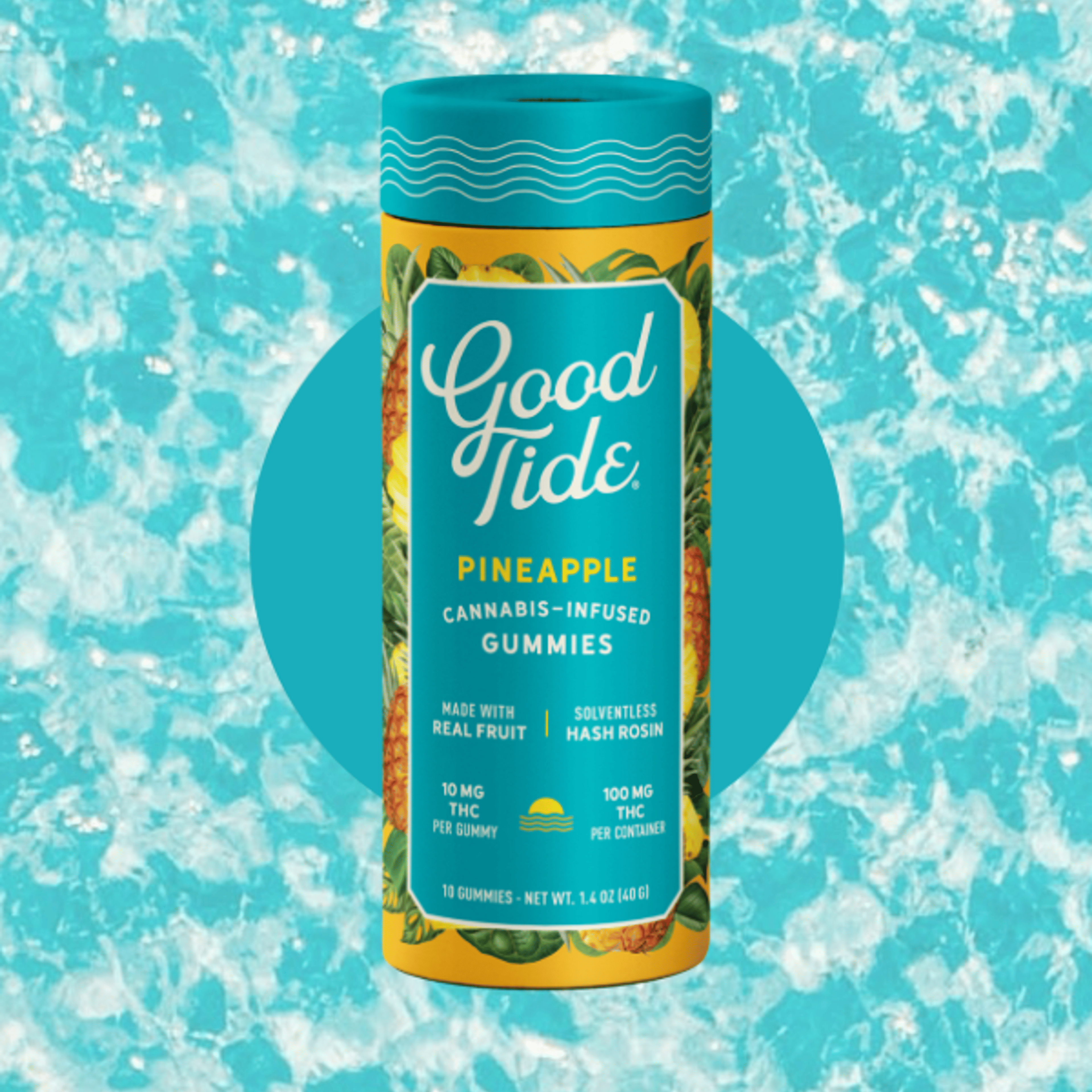 Pineapple Hash Rosin Gummies - Good Tide - - $20 - Edible