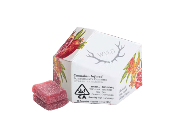 Pomegranate 1:1 CBD Gummies - WYLD -  - $19.99 - Edibles