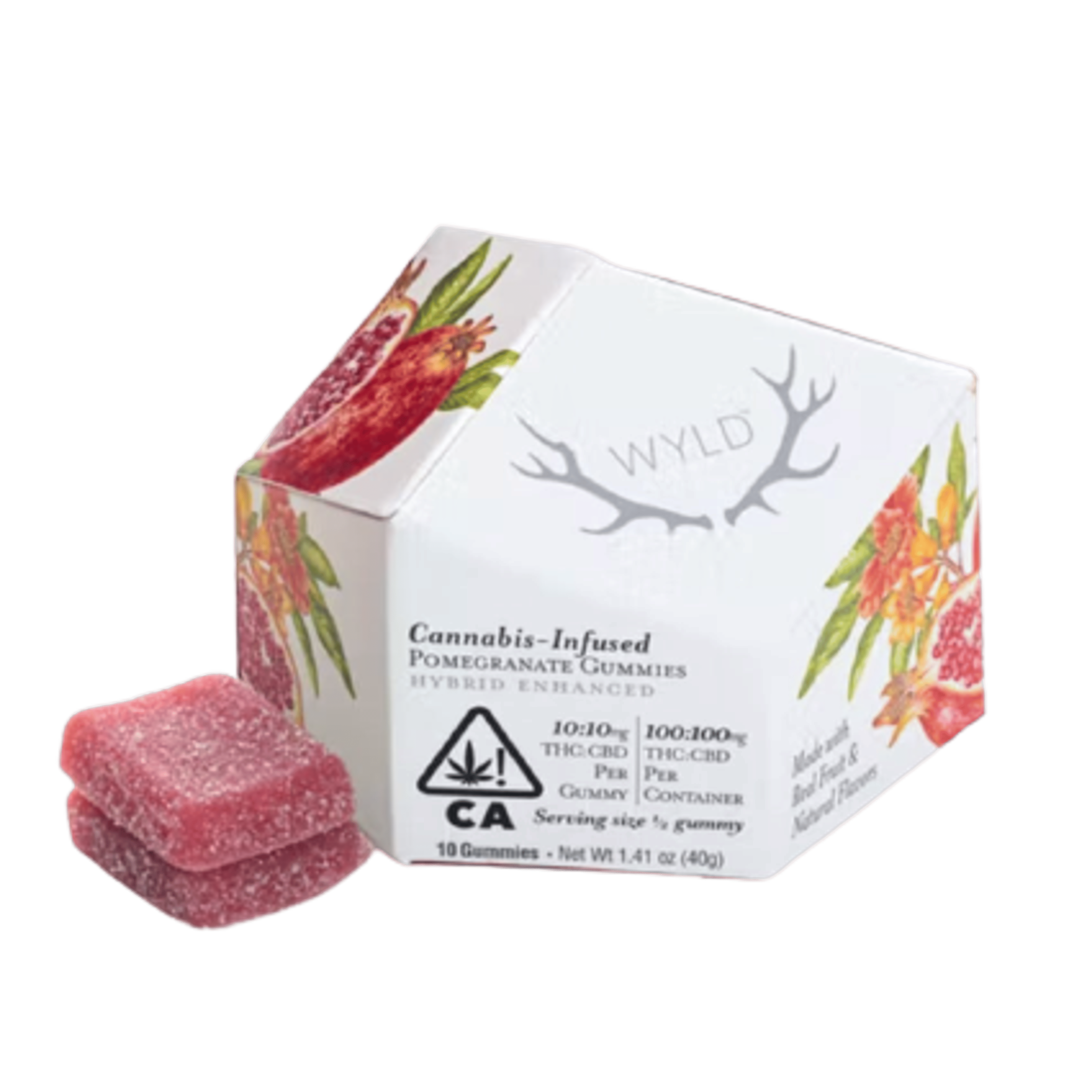 Pomegranate 1:1 CBD Gummies - WYLD - - $19.99 - Edibles