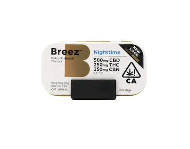 Nighttime Extra Strength 2:1:1 CBD:THC:CBN Tablets - Breez -  - $58 - Capsules