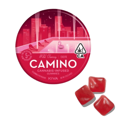 Camino Wild Cherry "Exhilarate" Gummies - Kiva Confections - 20 Gummies - $19.99 - Edibles