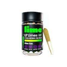 Alien Gas 5PK LR and hash Infused PR - Lime brand -  - $16.50 - Preroll