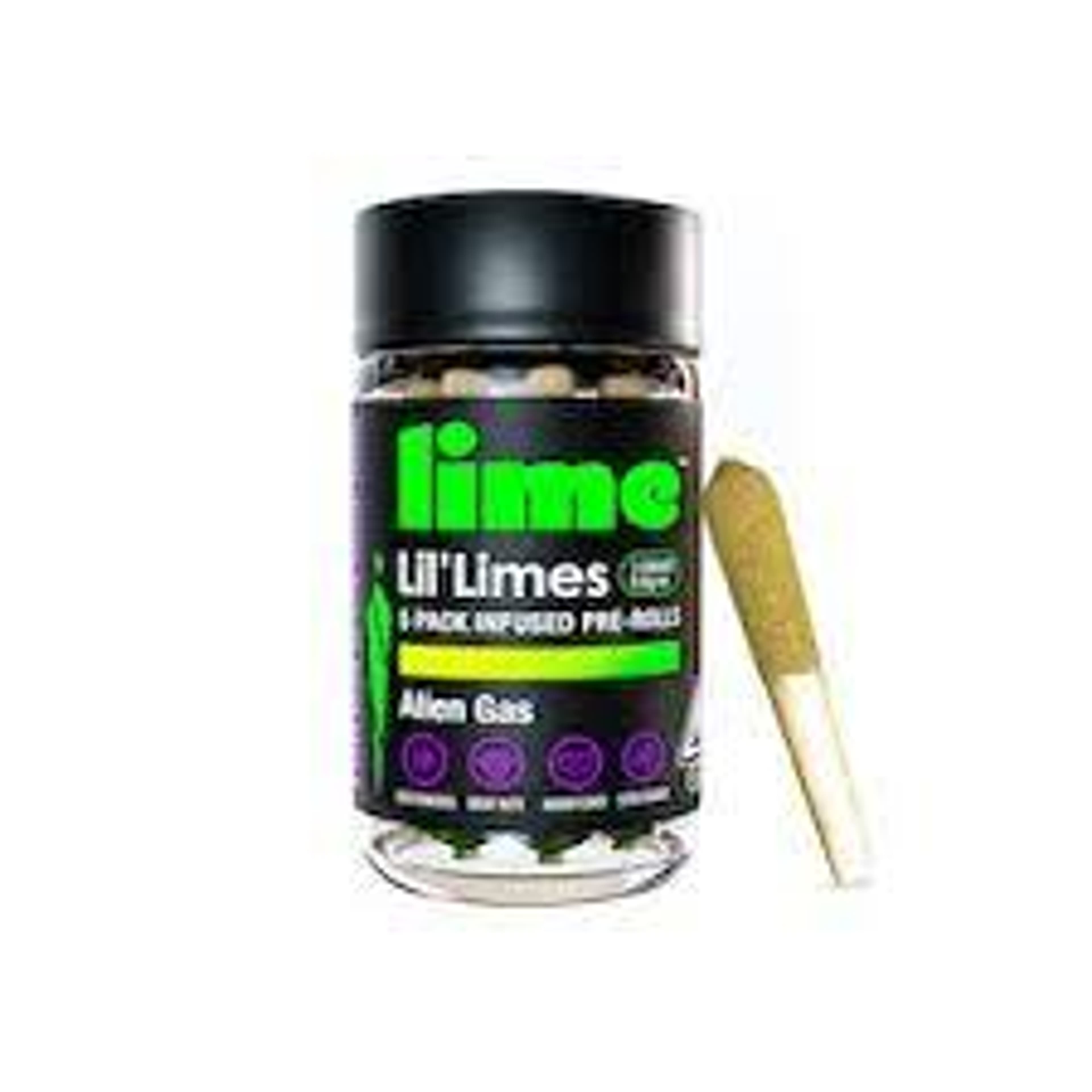 Alien Gas 5PK LR and hash Infused PR - Lime brand - - $16.50 - Preroll