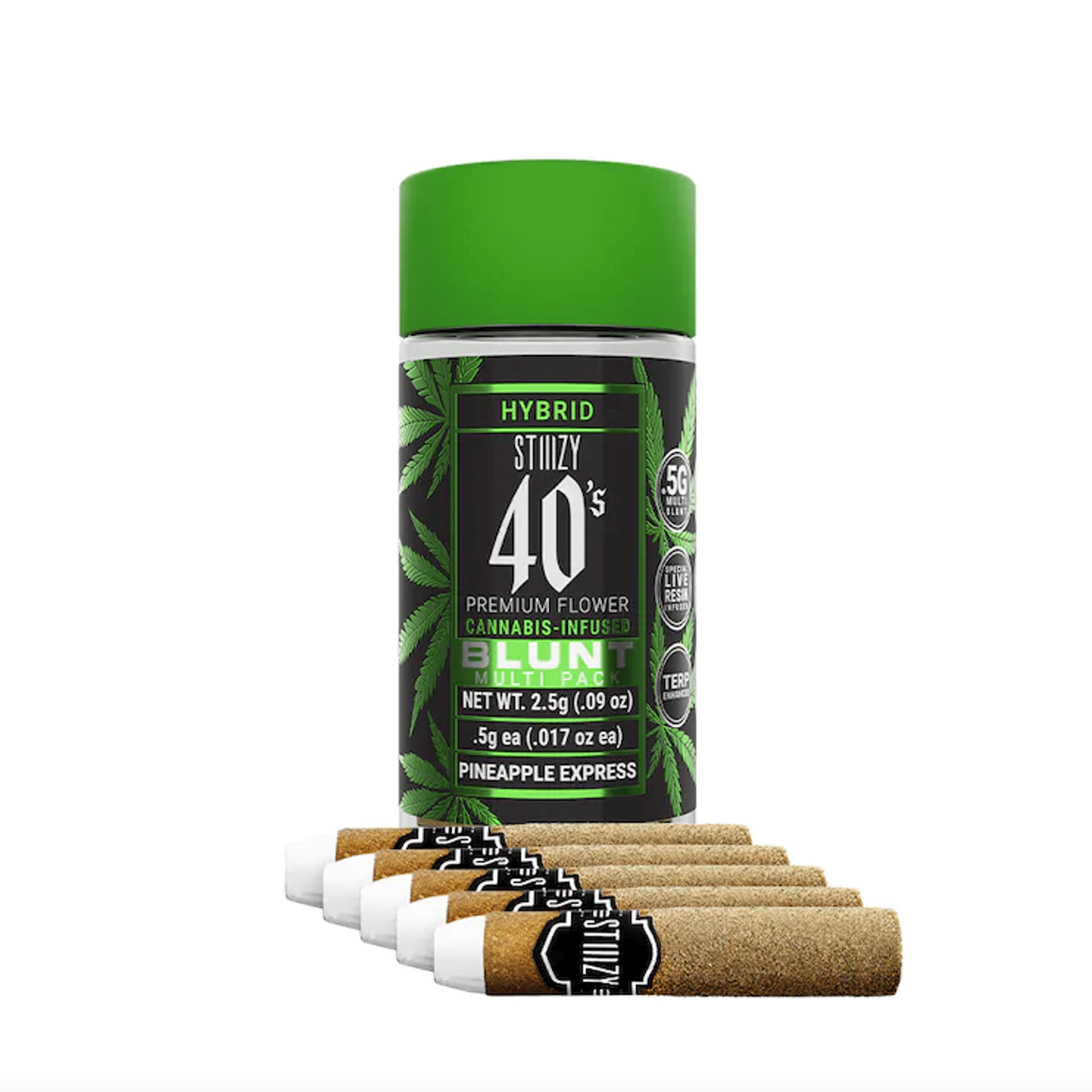 STIIIZY 40's Blunts | .5gx5pk - Pineapple Express - Infused - Hybrid - STIIIZY - - $34 - Pre-Rolls
