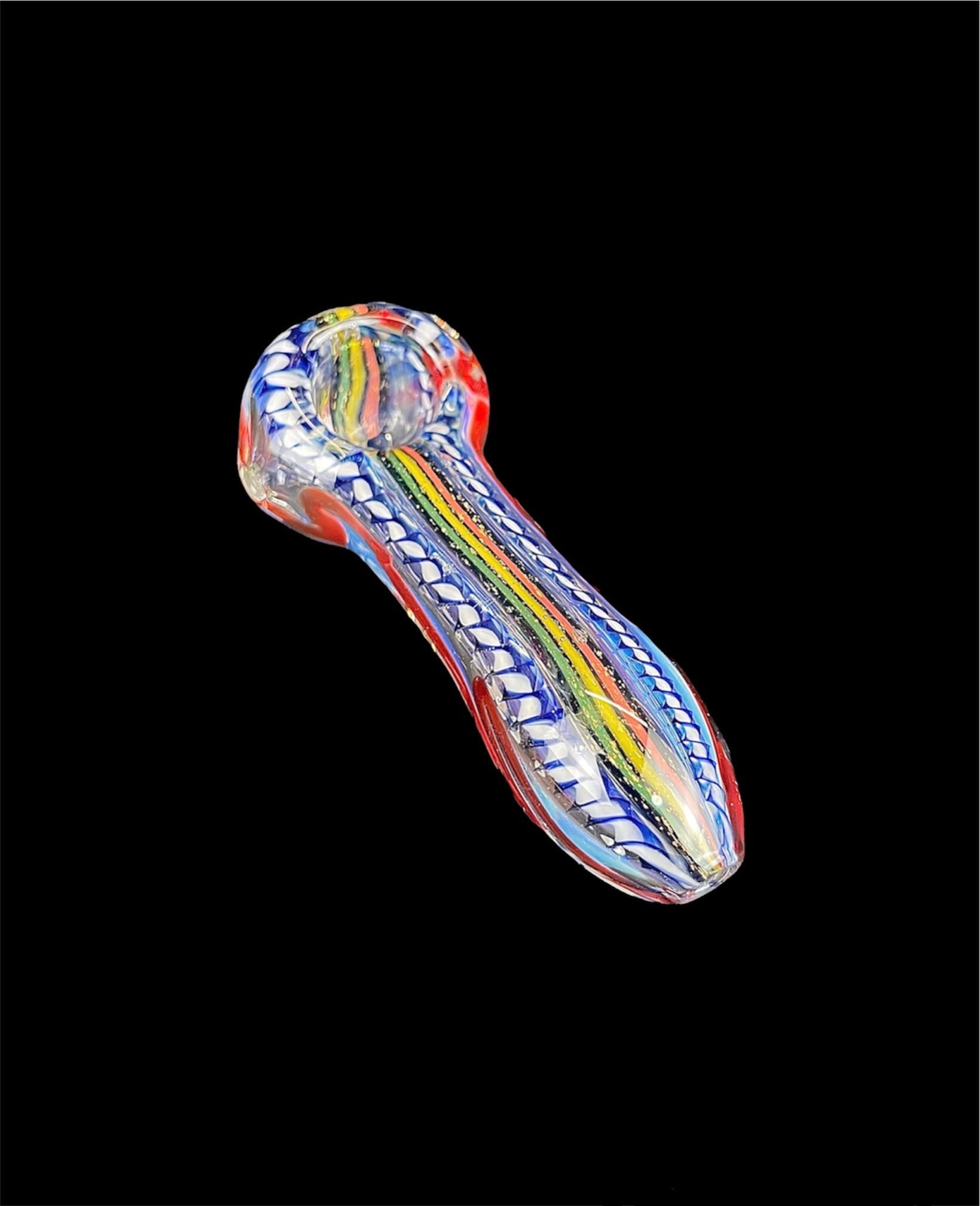 Handblown Glass Pipe with Dichro [#27] - The Mighty Quinn - 27 - $25 - Accessories