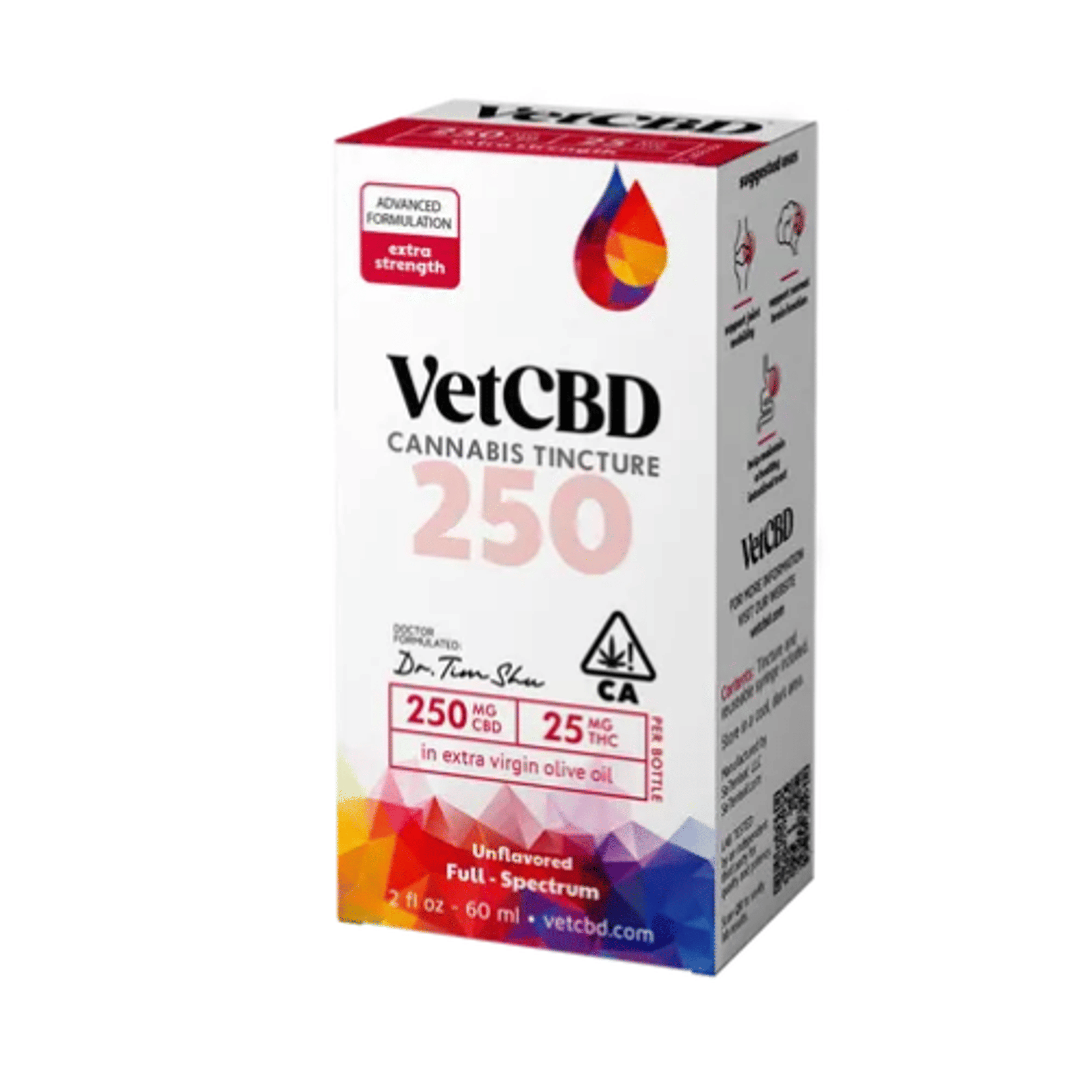 Extra Strength Tincture | 2oz | 10:1 | 250mg CBD | 25mg THC - VETCBD - - $50 - Tincture