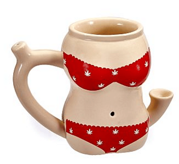 RED BIKINI MUG (smoke and drink) -  - $15 - Accessories