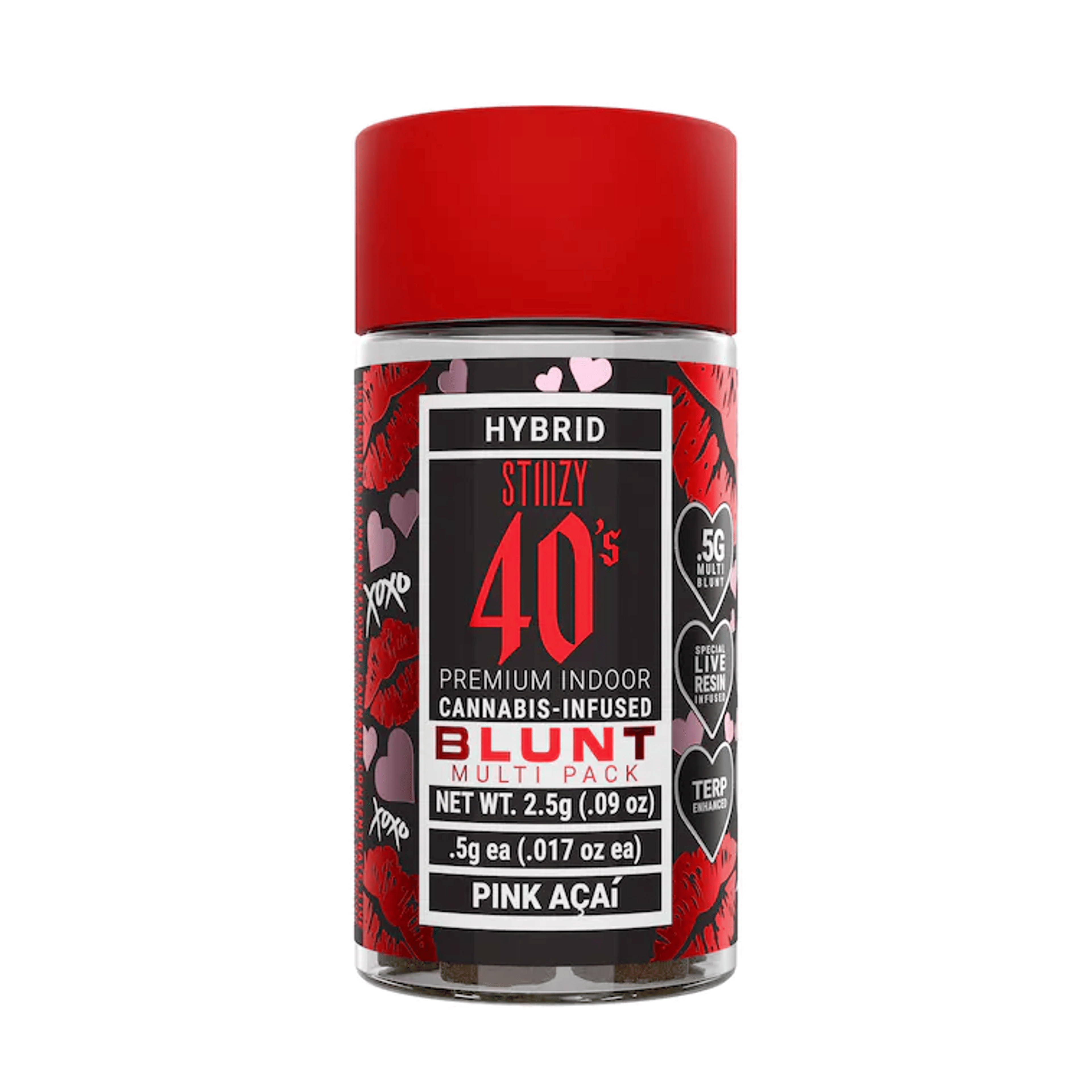 STIIIZY 40's Blunts | .5gx5pk - Pink Acai - Infused - Hybrid - STIIIZY - - $34 - Pre-Rolls